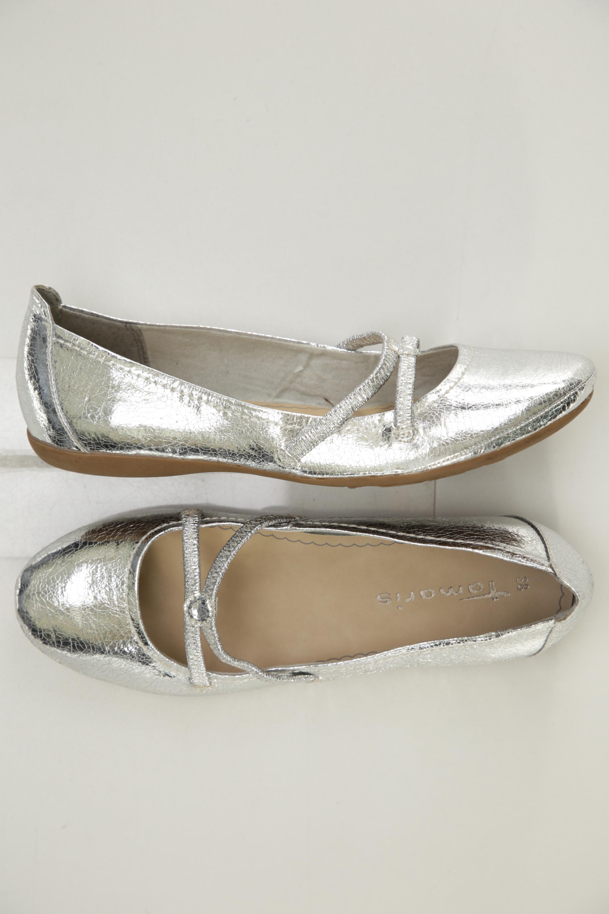 

Tamaris Damen Ballerinas, silber, Gr. 38