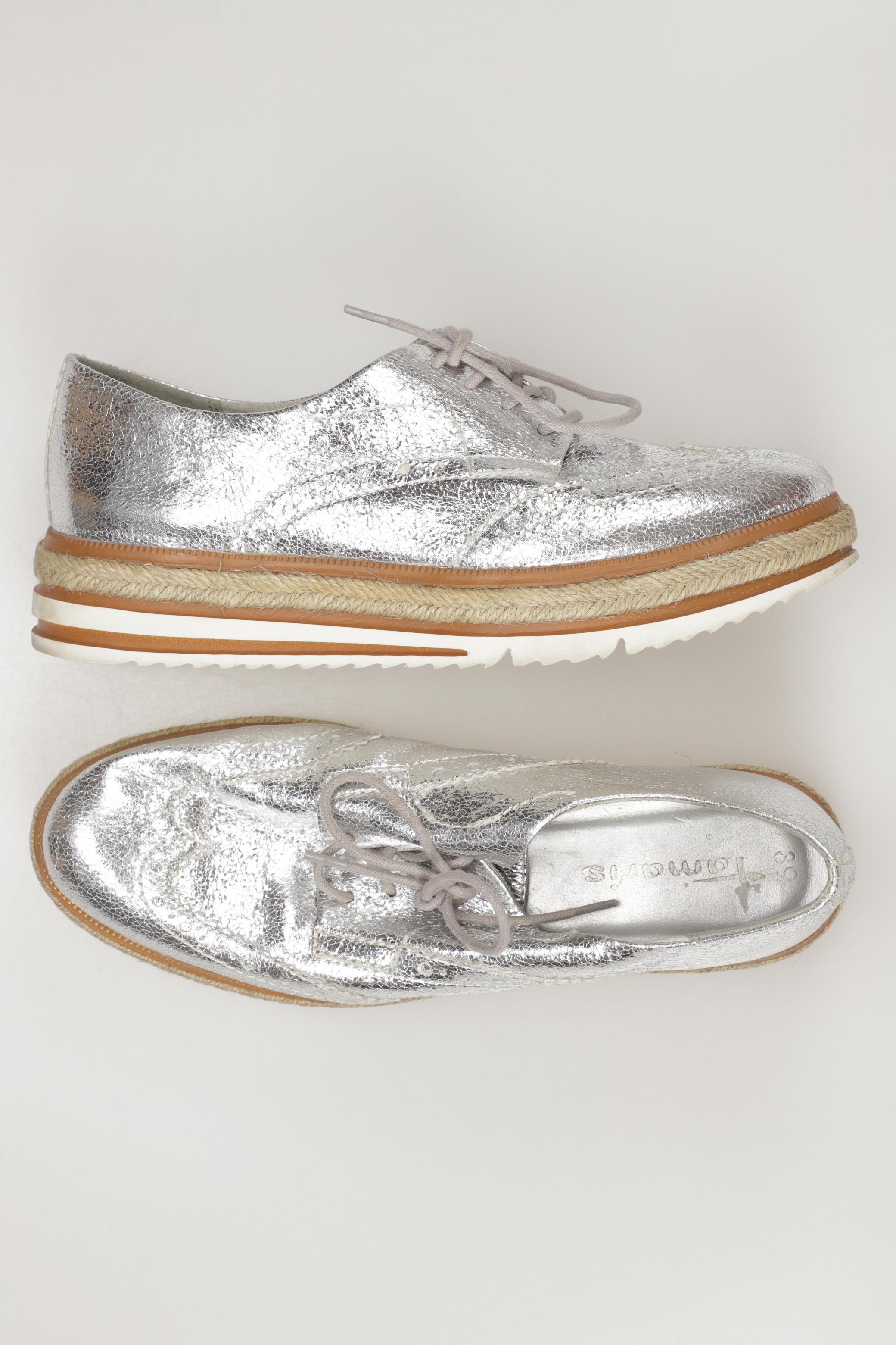 

Tamaris Damen Halbschuh, silber, Gr. 39