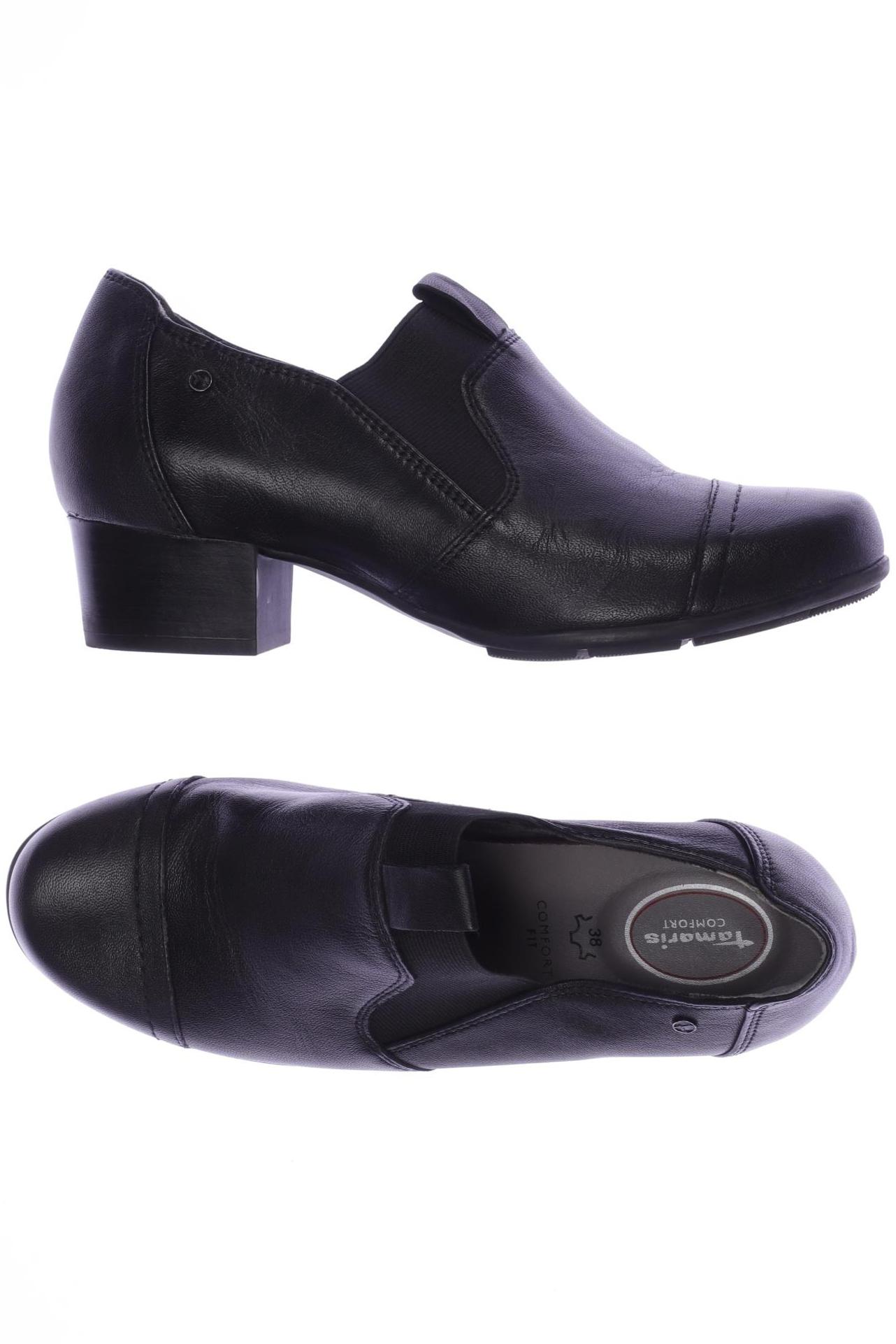 

Tamaris Damen Halbschuh, schwarz, Gr. 38