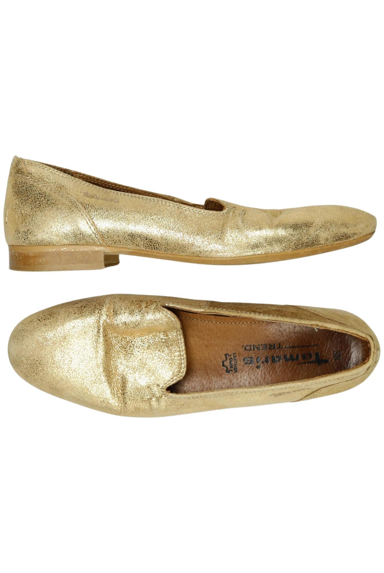 

Tamaris Damen Halbschuh, gold, Gr. 38