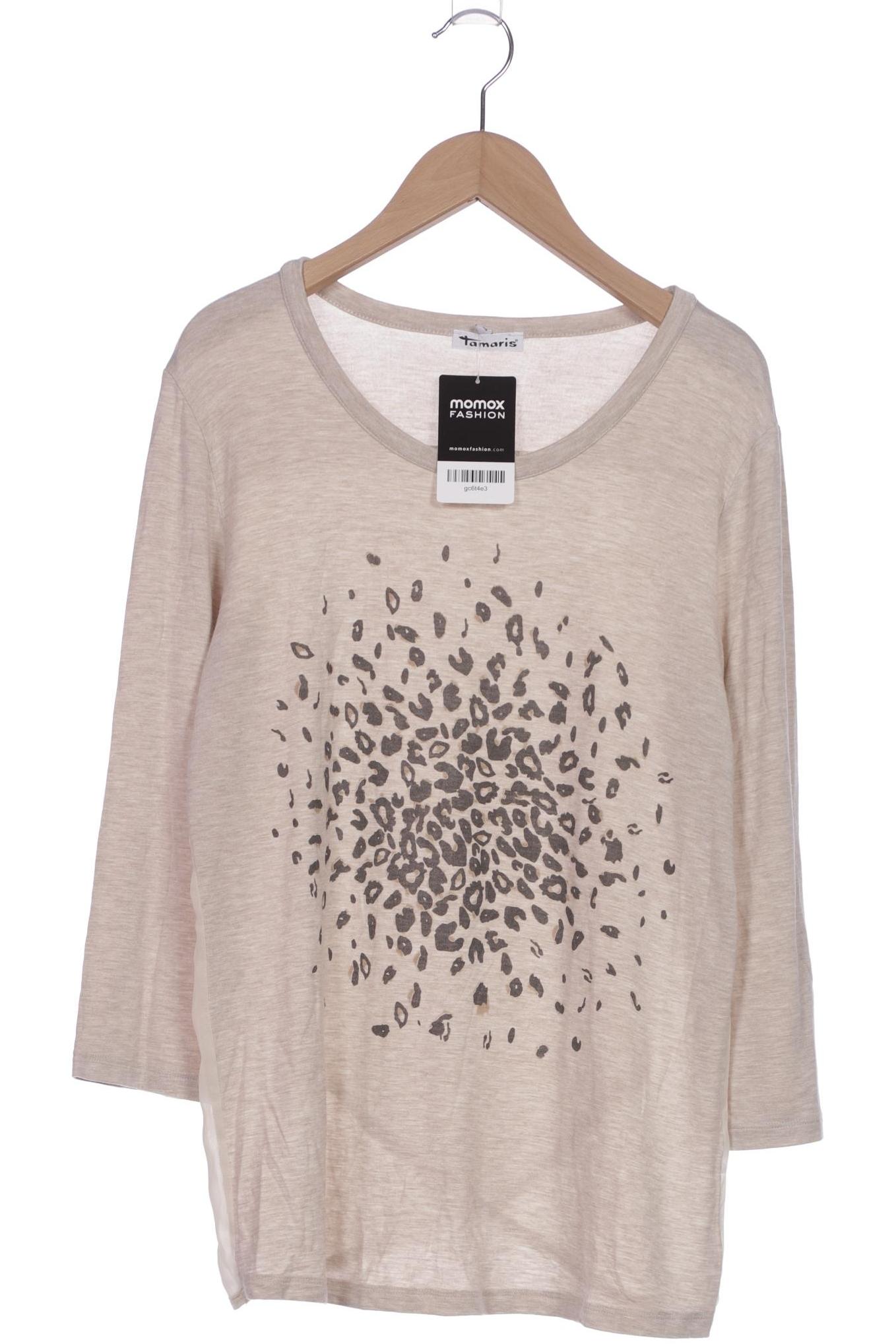 

Tamaris Damen Langarmshirt, beige, Gr. 38