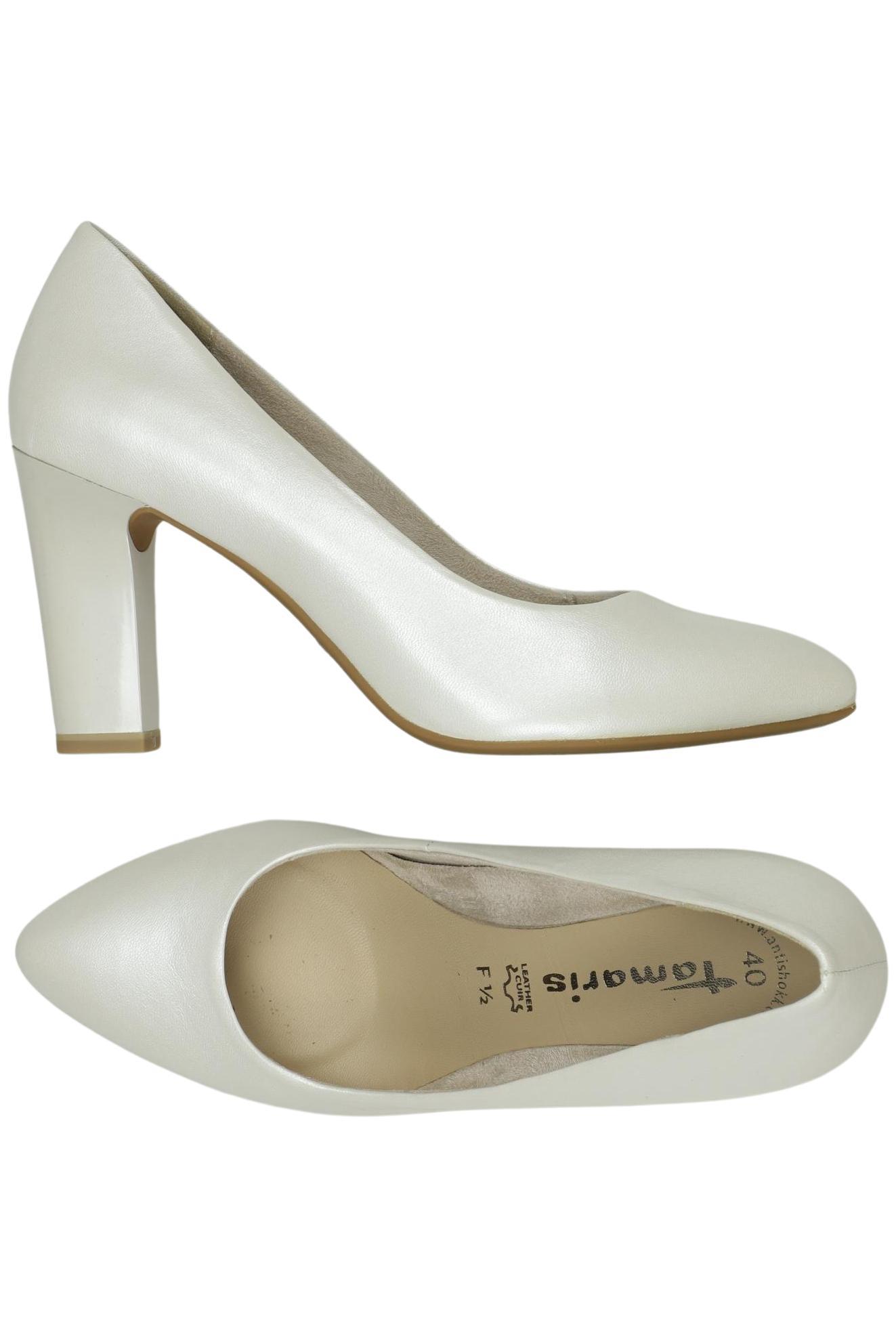 

Tamaris Damen Pumps, cremeweiß, Gr. 40