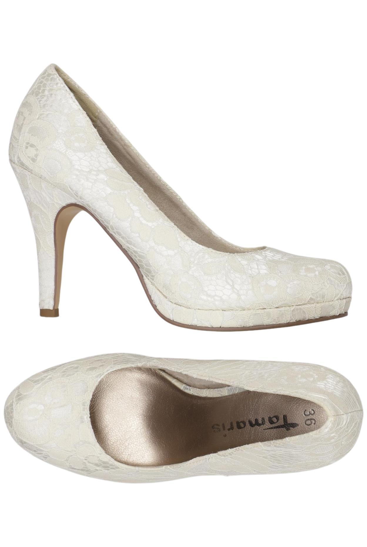 

Tamaris Damen Pumps, cremeweiß, Gr. 36