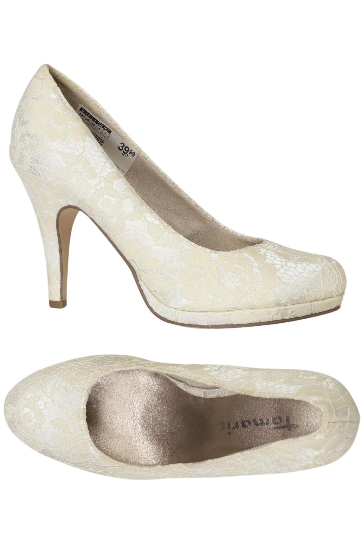 

Tamaris Damen Pumps, cremeweiß, Gr. 38