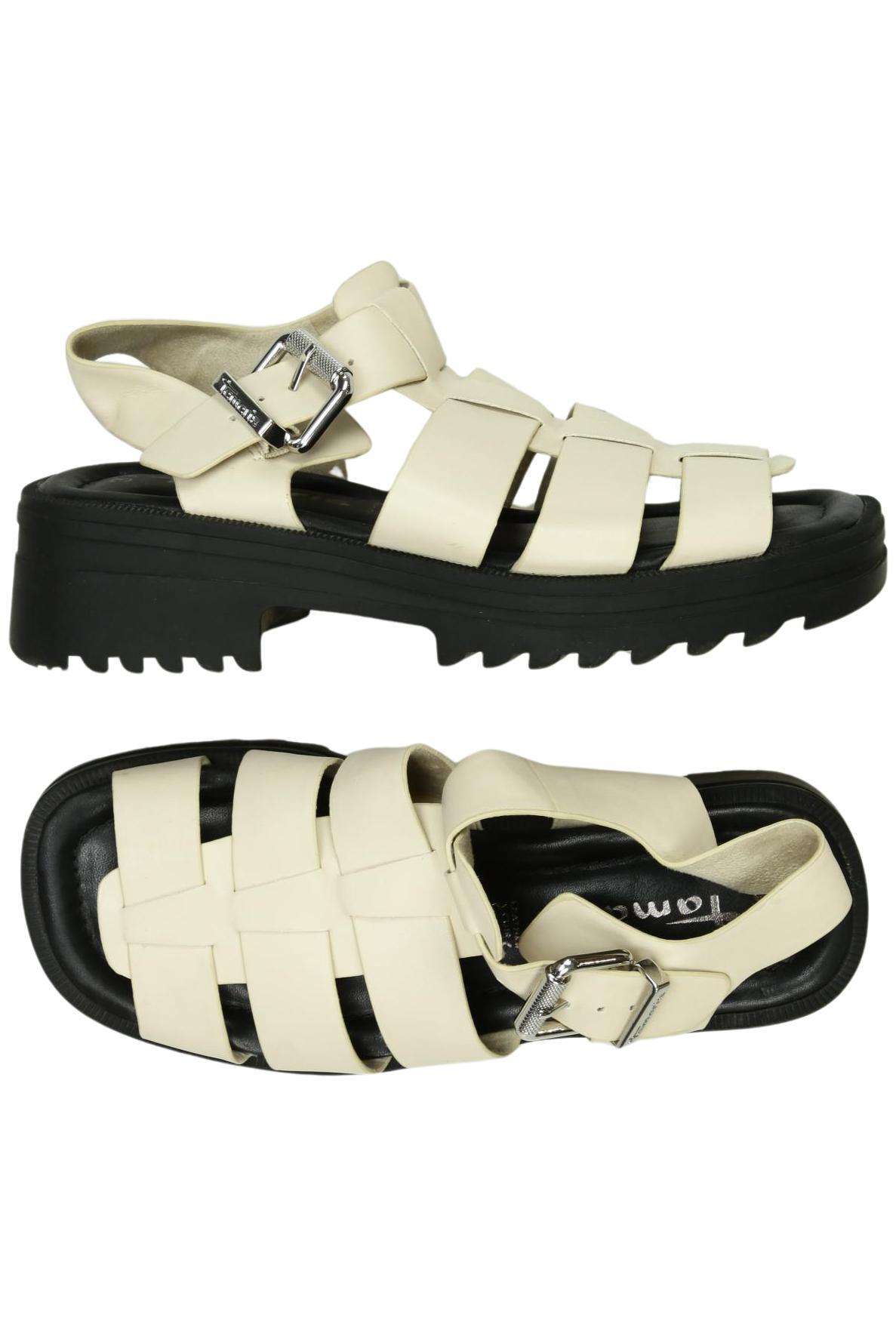 

Tamaris Damen Sandale, cremeweiß, Gr. 41