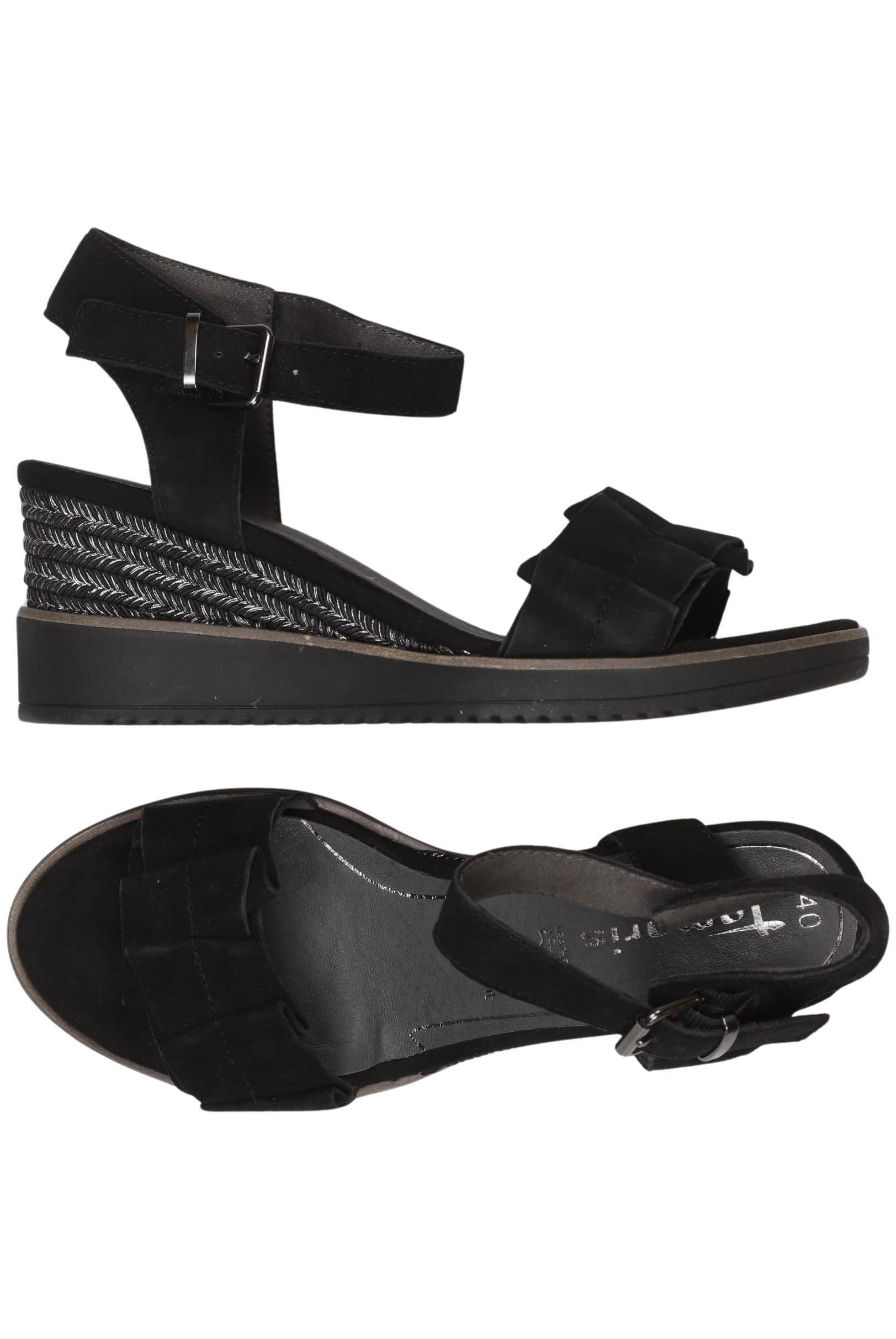 

Tamaris Damen Sandale, schwarz, Gr. 40