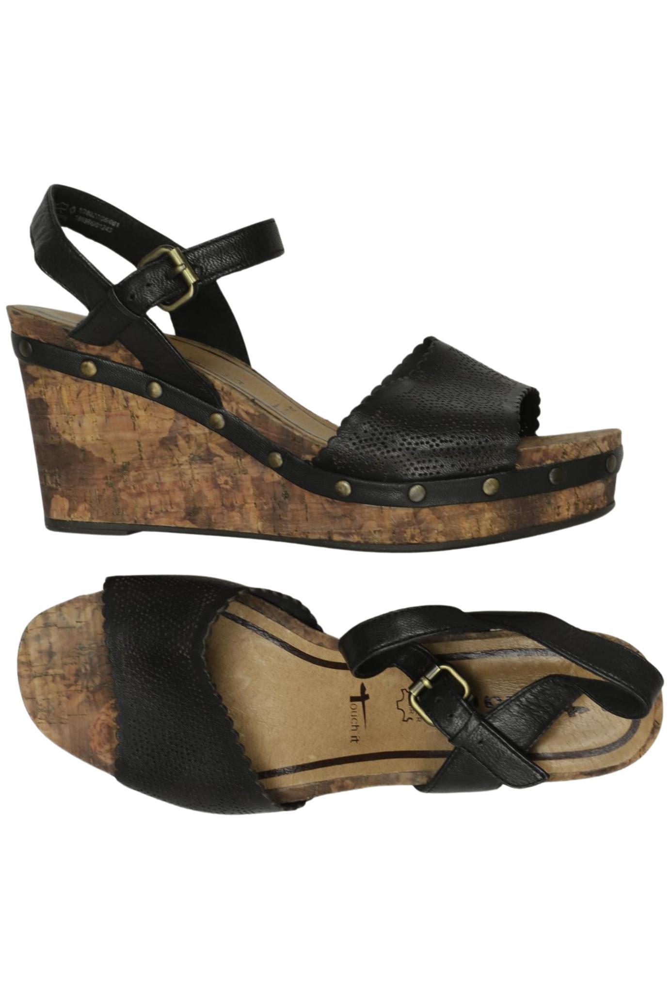 

Tamaris Damen Sandale, schwarz, Gr. 39