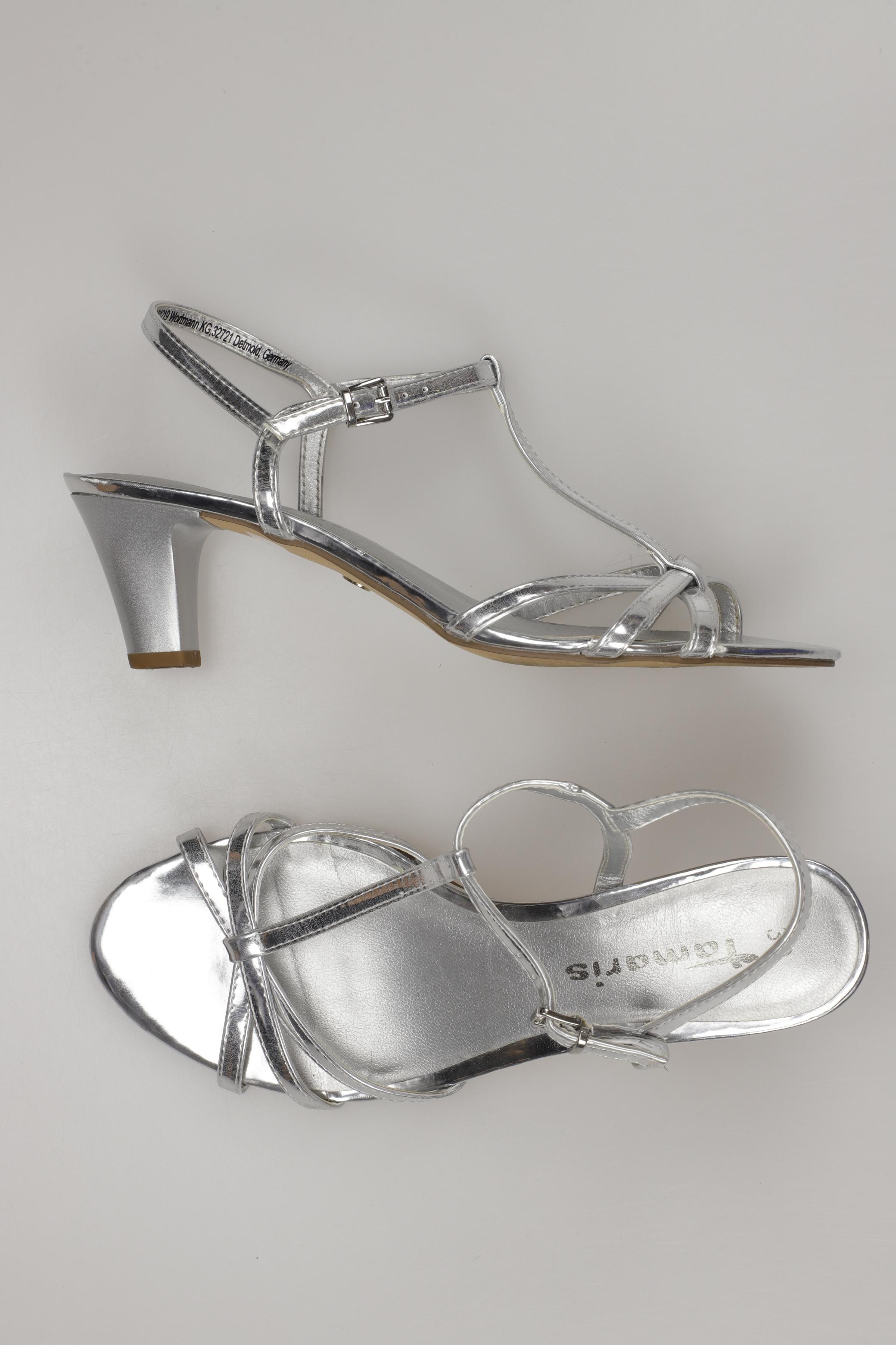 

Tamaris Damen Sandale, silber, Gr. 39