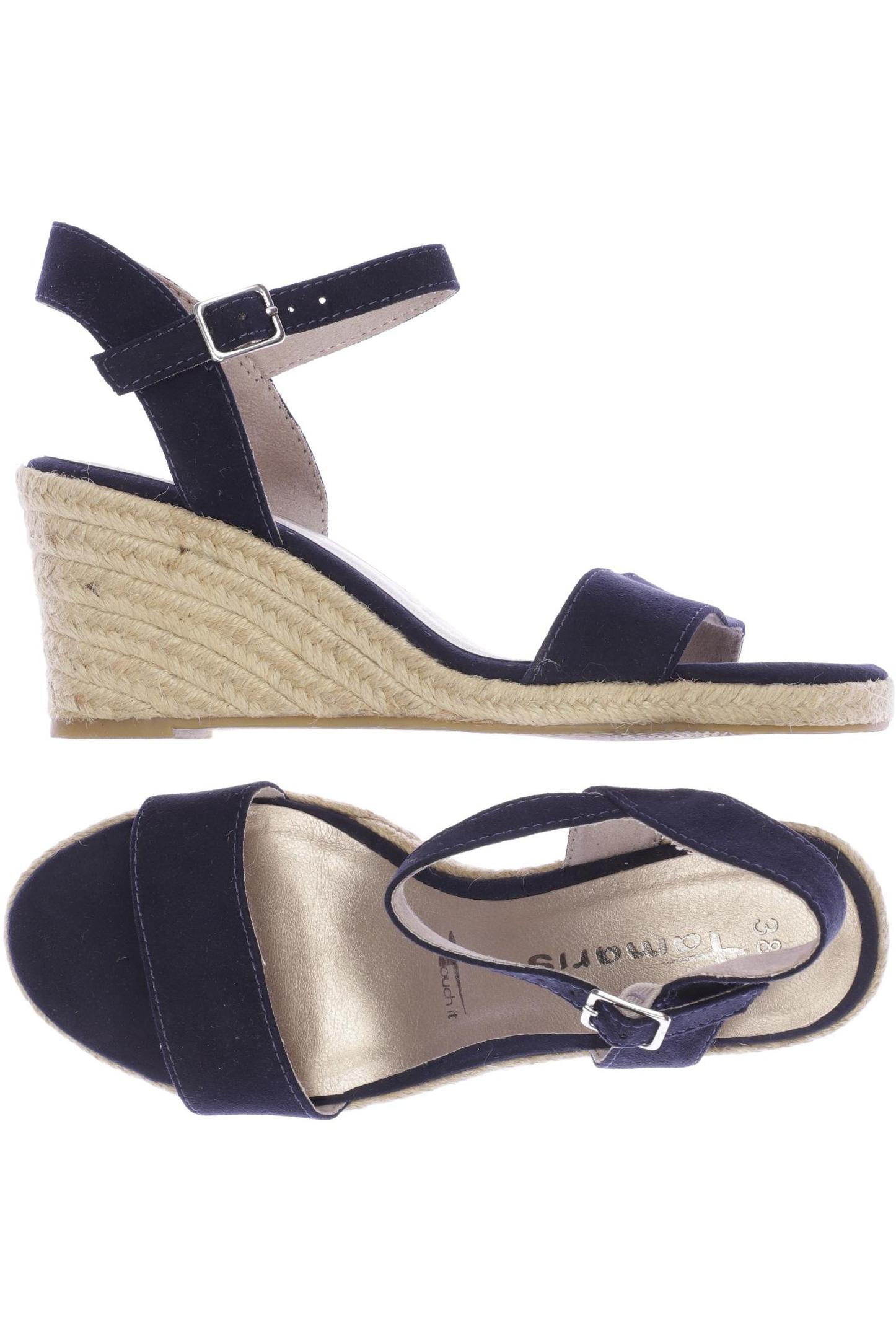 

Tamaris Damen Sandale, marineblau, Gr. 38