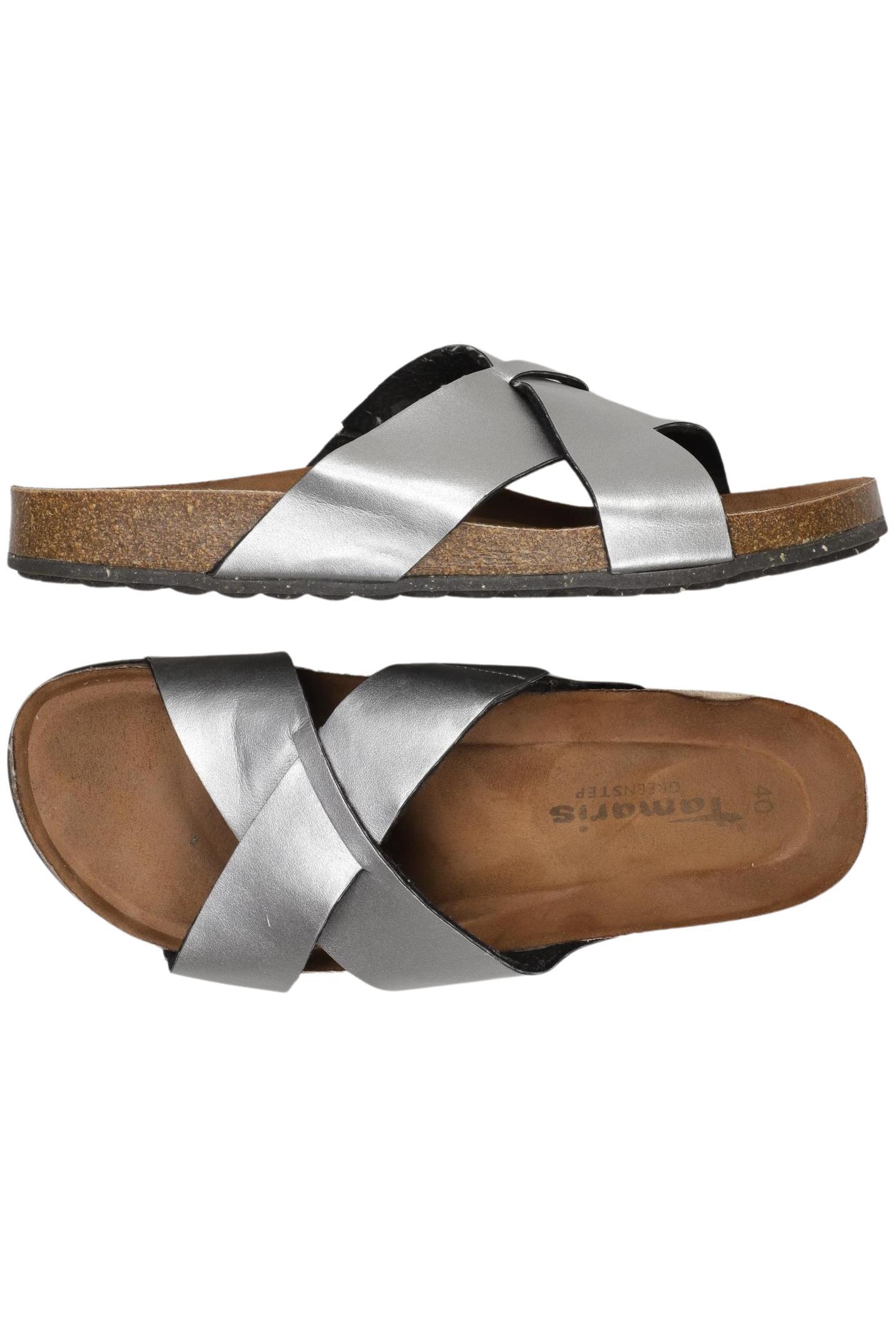 

Tamaris Damen Sandale, silber, Gr. 40