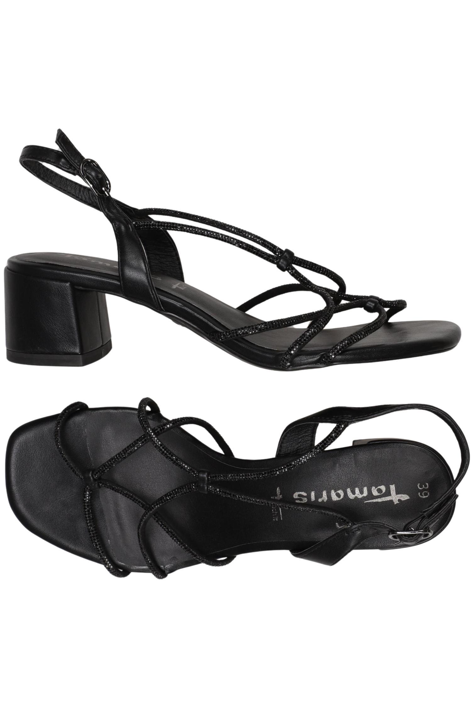 

Tamaris Damen Sandale, schwarz, Gr. 39