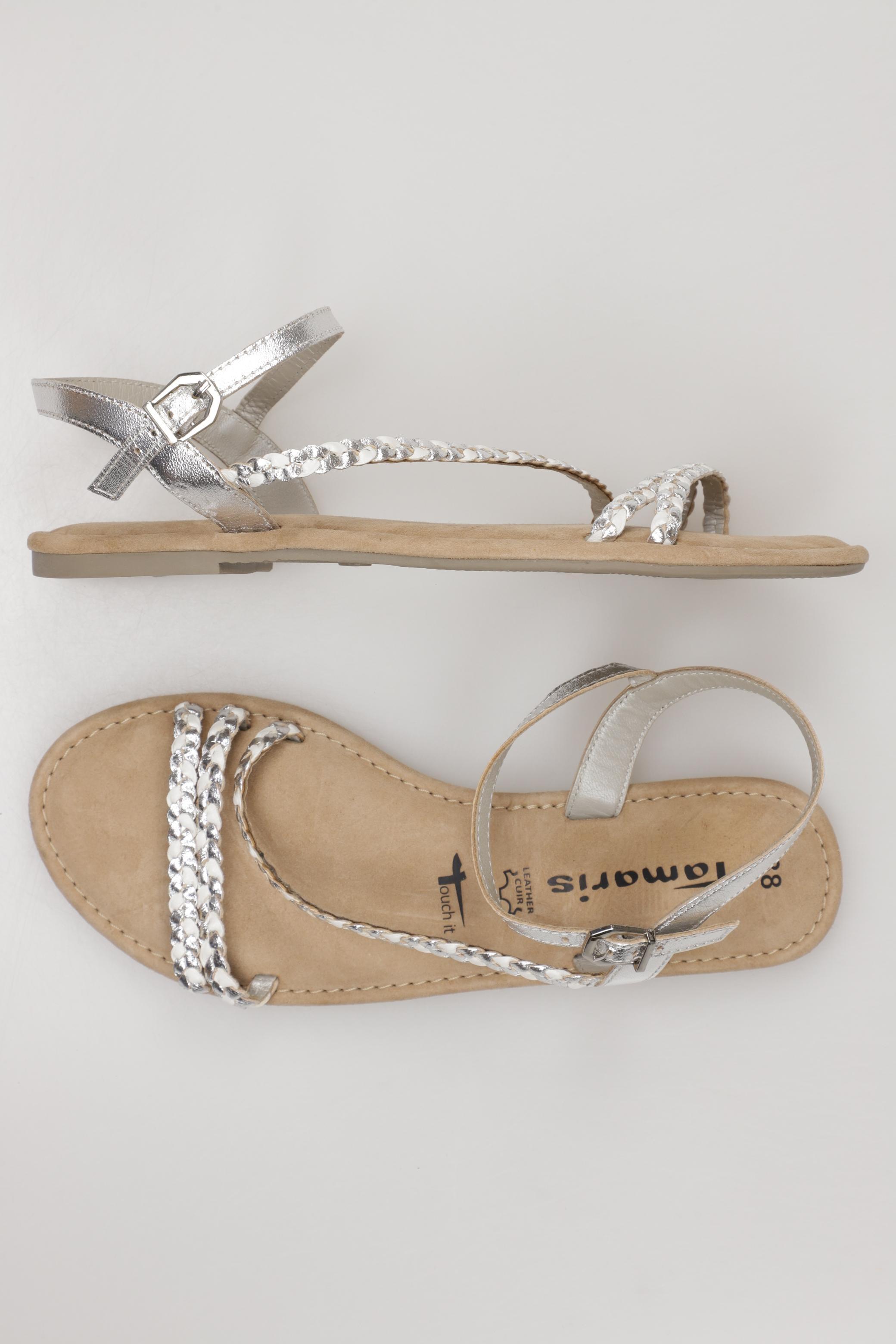 

Tamaris Damen Sandale, silber, Gr. 38