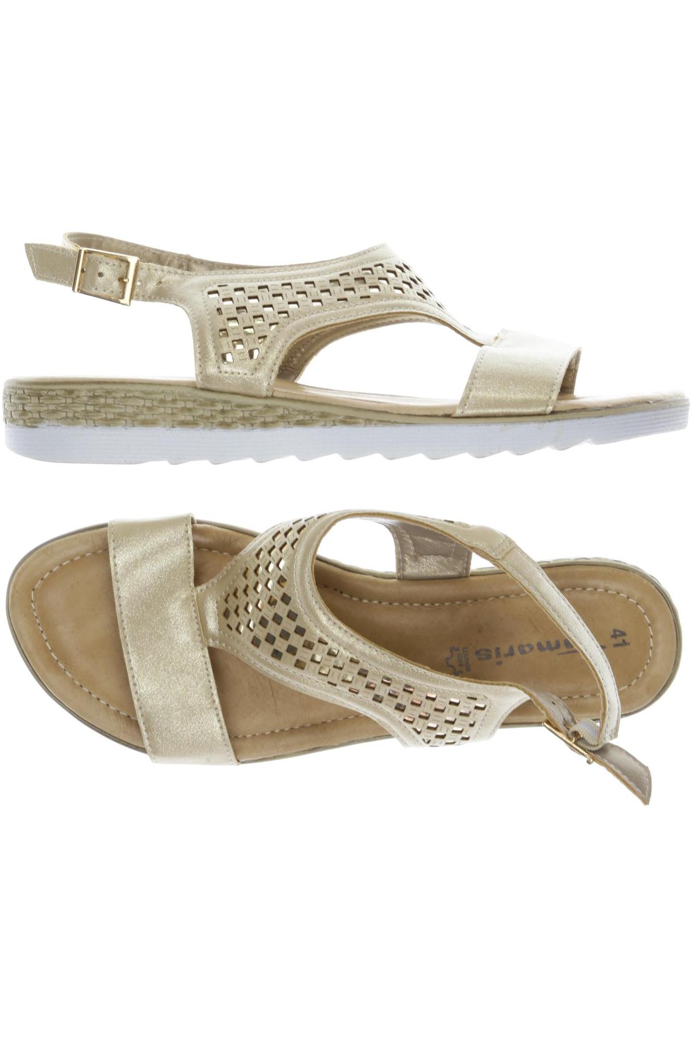 

Tamaris Damen Sandale, gold, Gr. 41