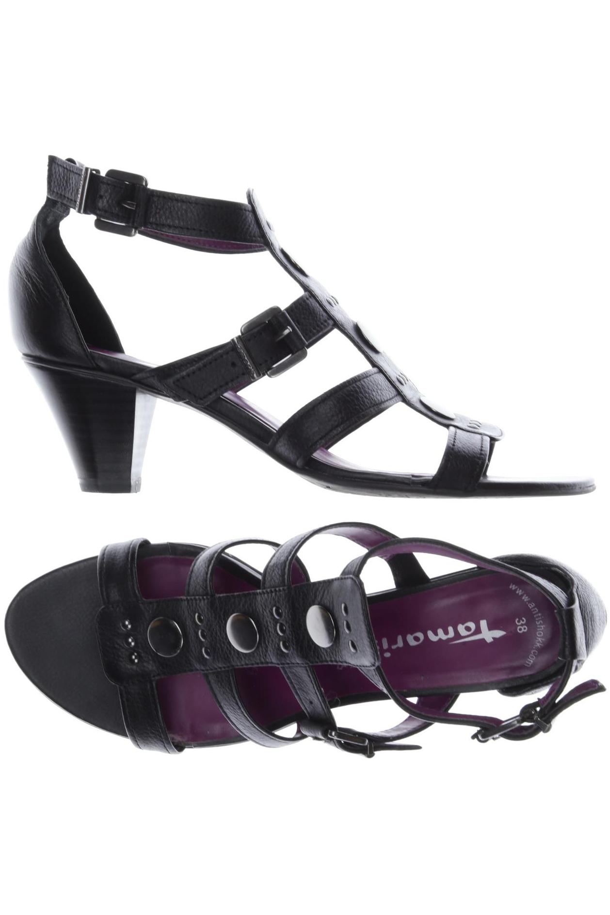 

Tamaris Damen Sandale, schwarz, Gr. 38