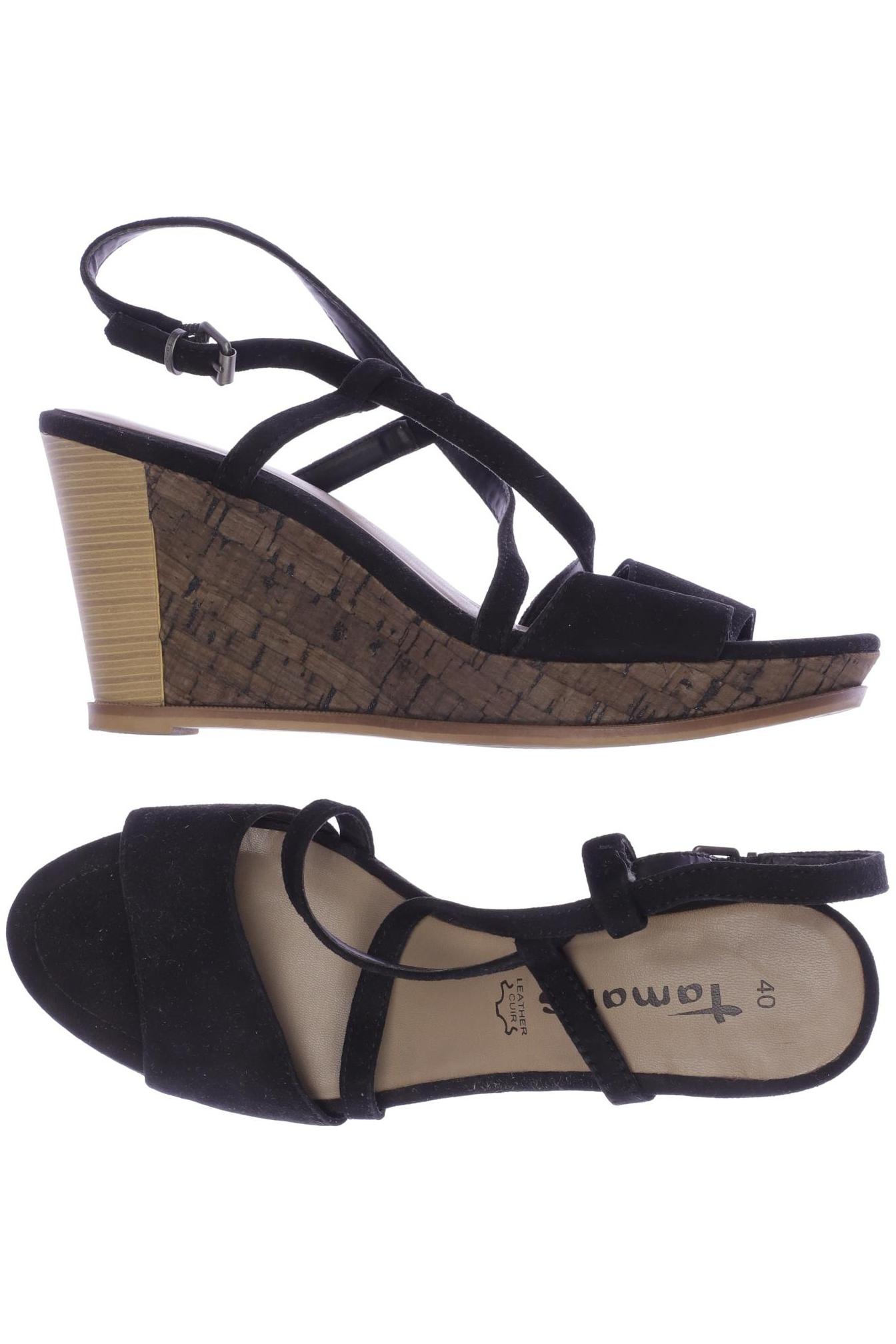 

Tamaris Damen Sandale, schwarz, Gr. 40