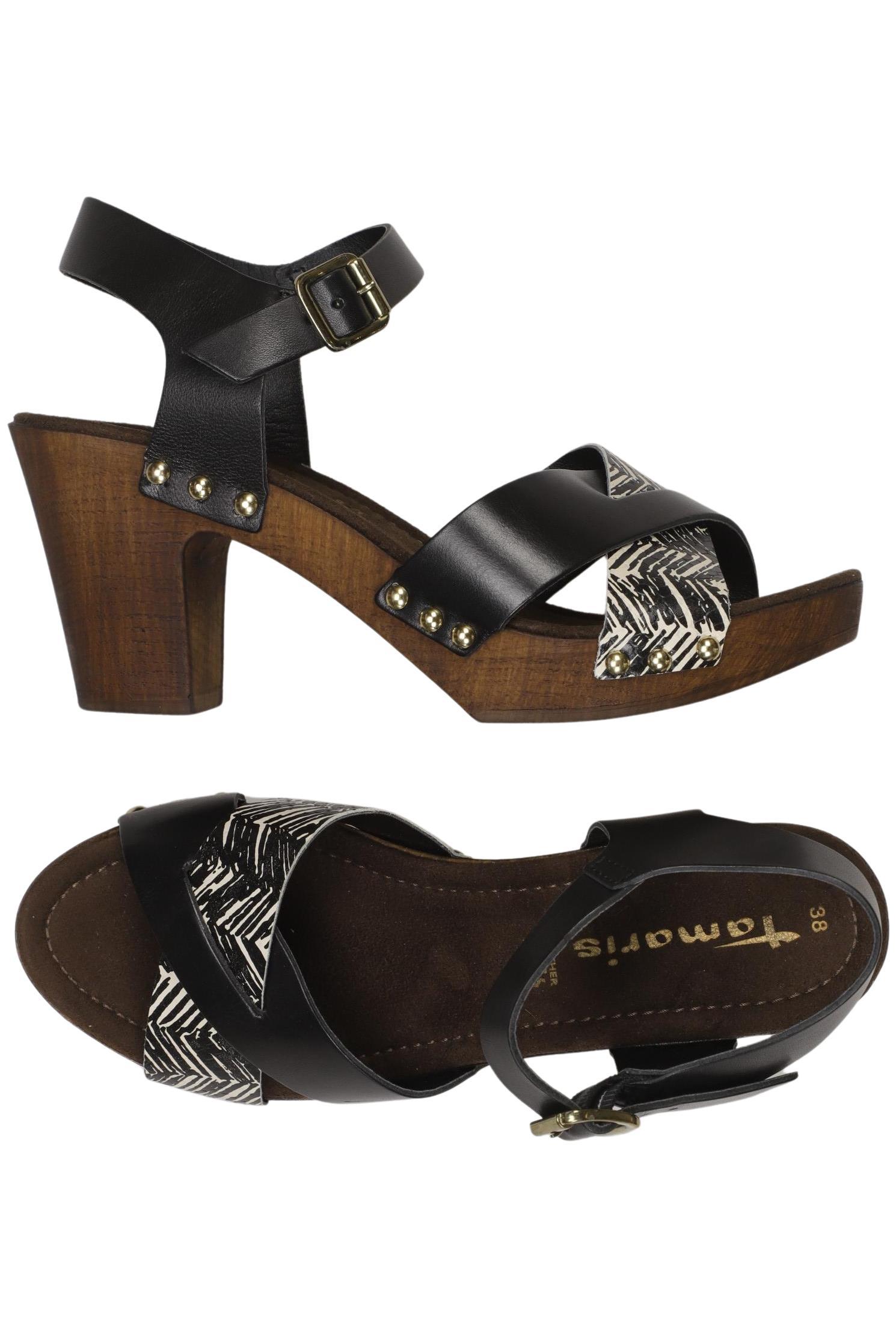 

Tamaris Damen Sandale, schwarz, Gr. 38