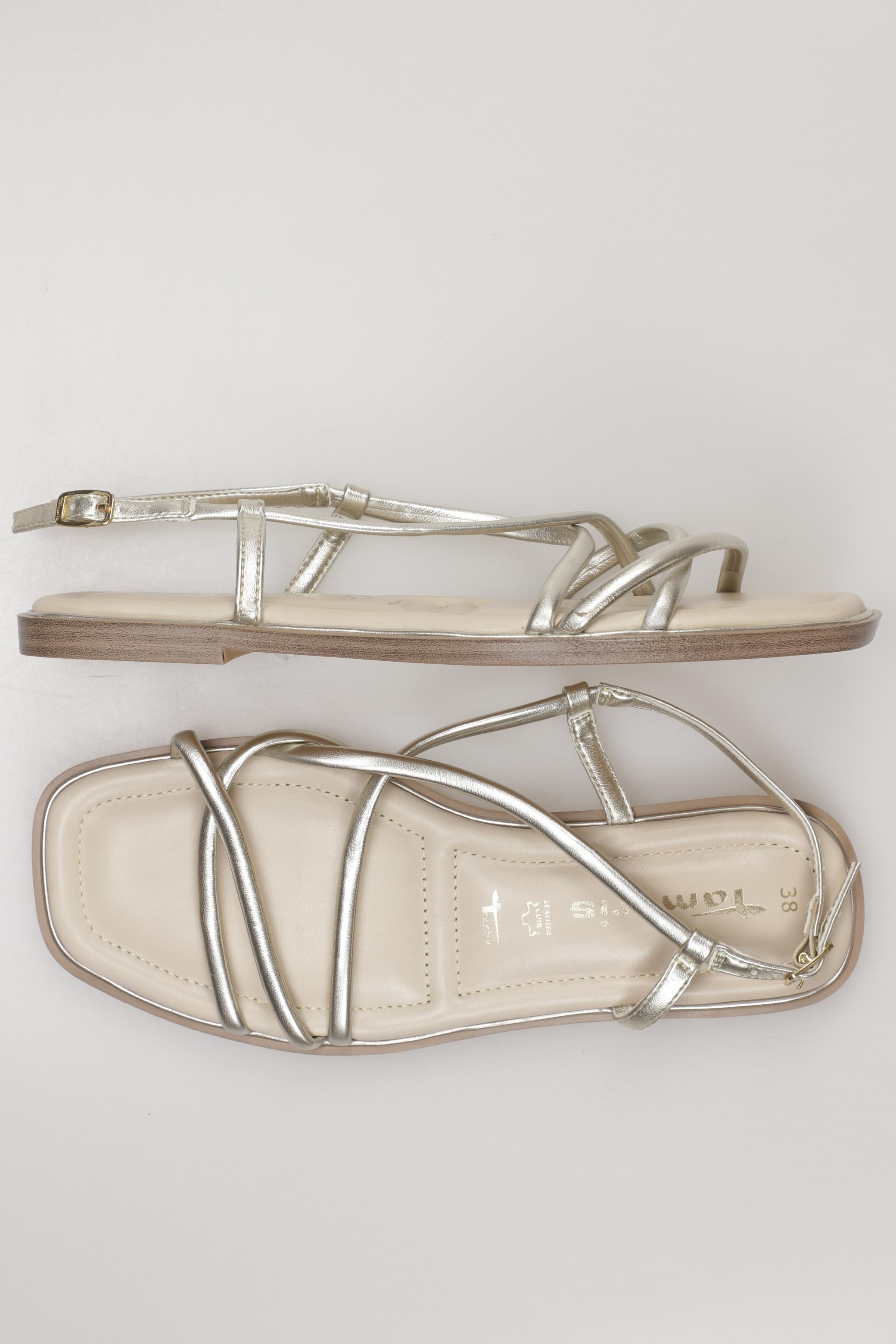 

Tamaris Damen Sandale, gold, Gr. 38