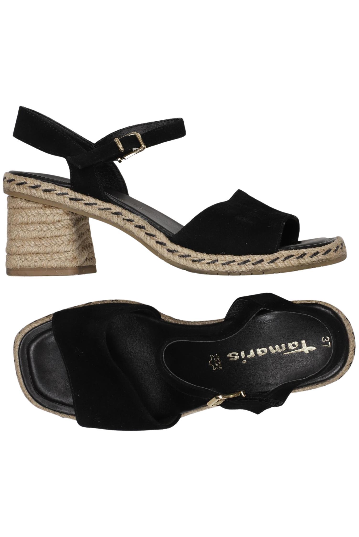 

Tamaris Damen Sandale, schwarz, Gr. 37