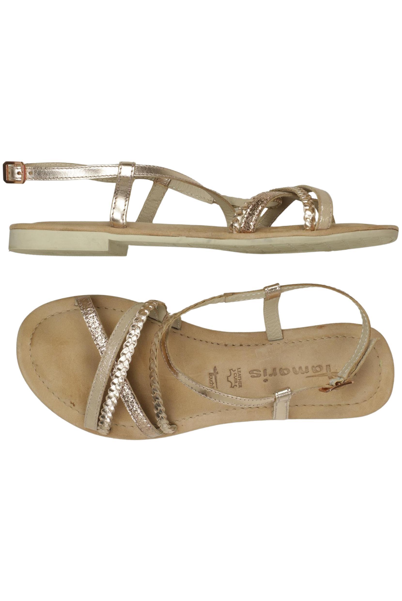

Tamaris Damen Sandale, gold, Gr. 39
