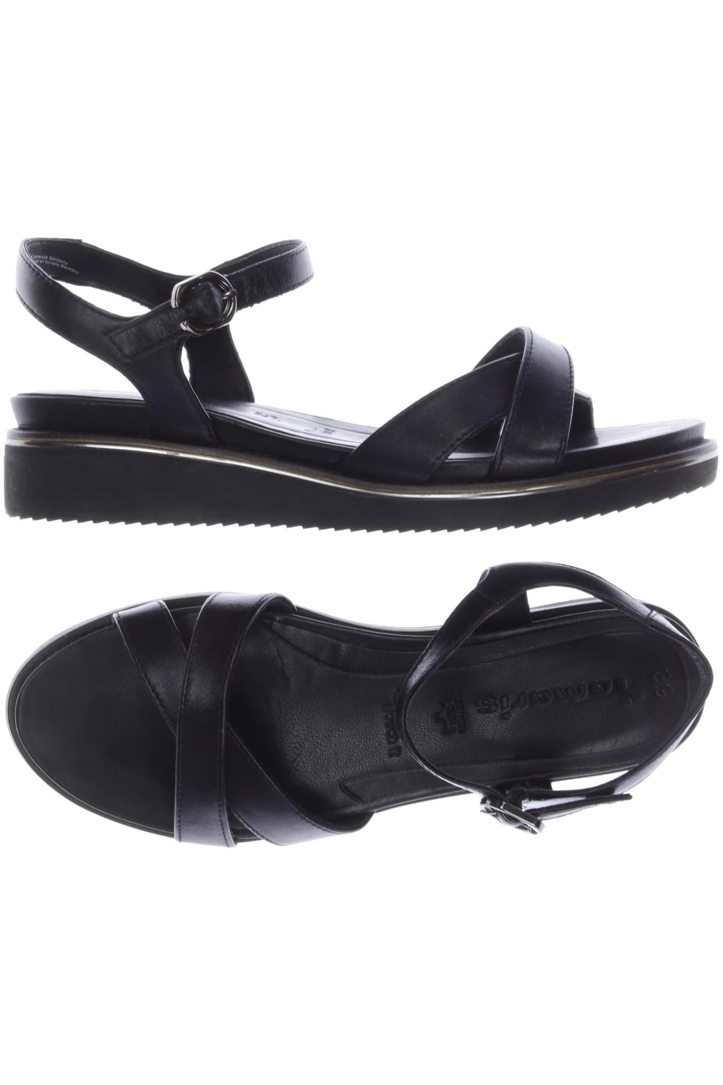 

Tamaris Damen Sandale, schwarz, Gr. 39