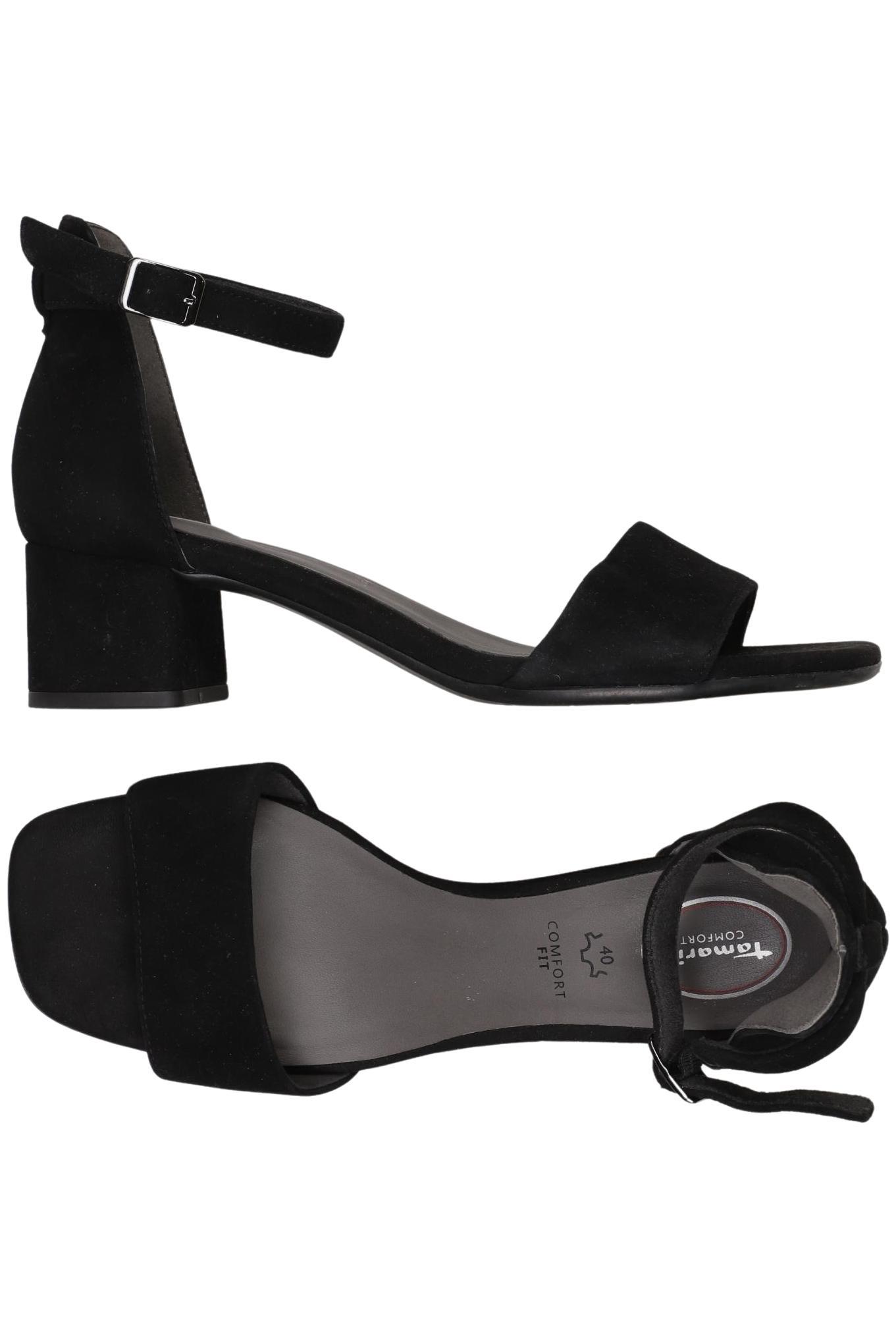 

Tamaris Damen Sandale, schwarz, Gr. 40