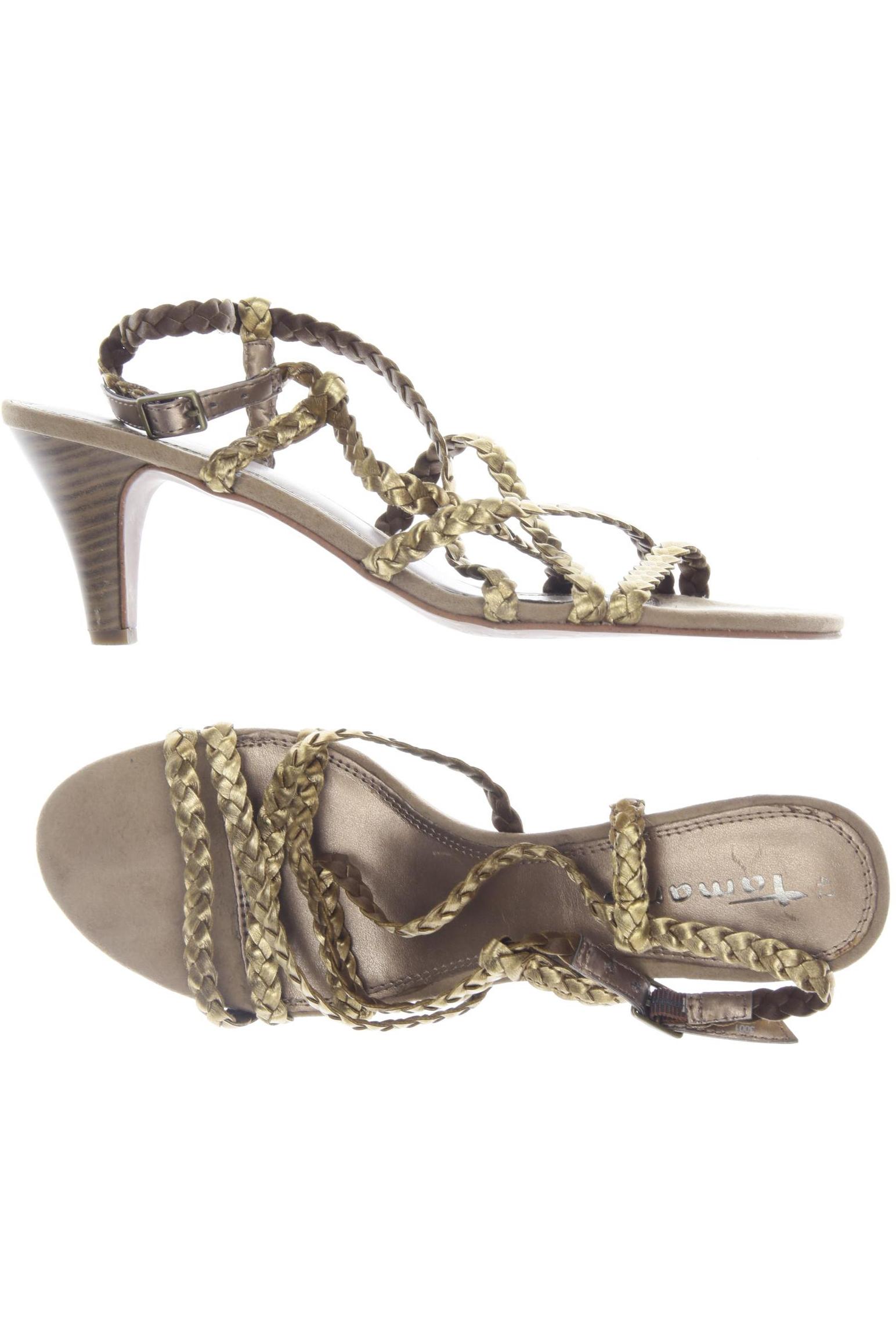 

Tamaris Damen Sandale, gold, Gr. 42