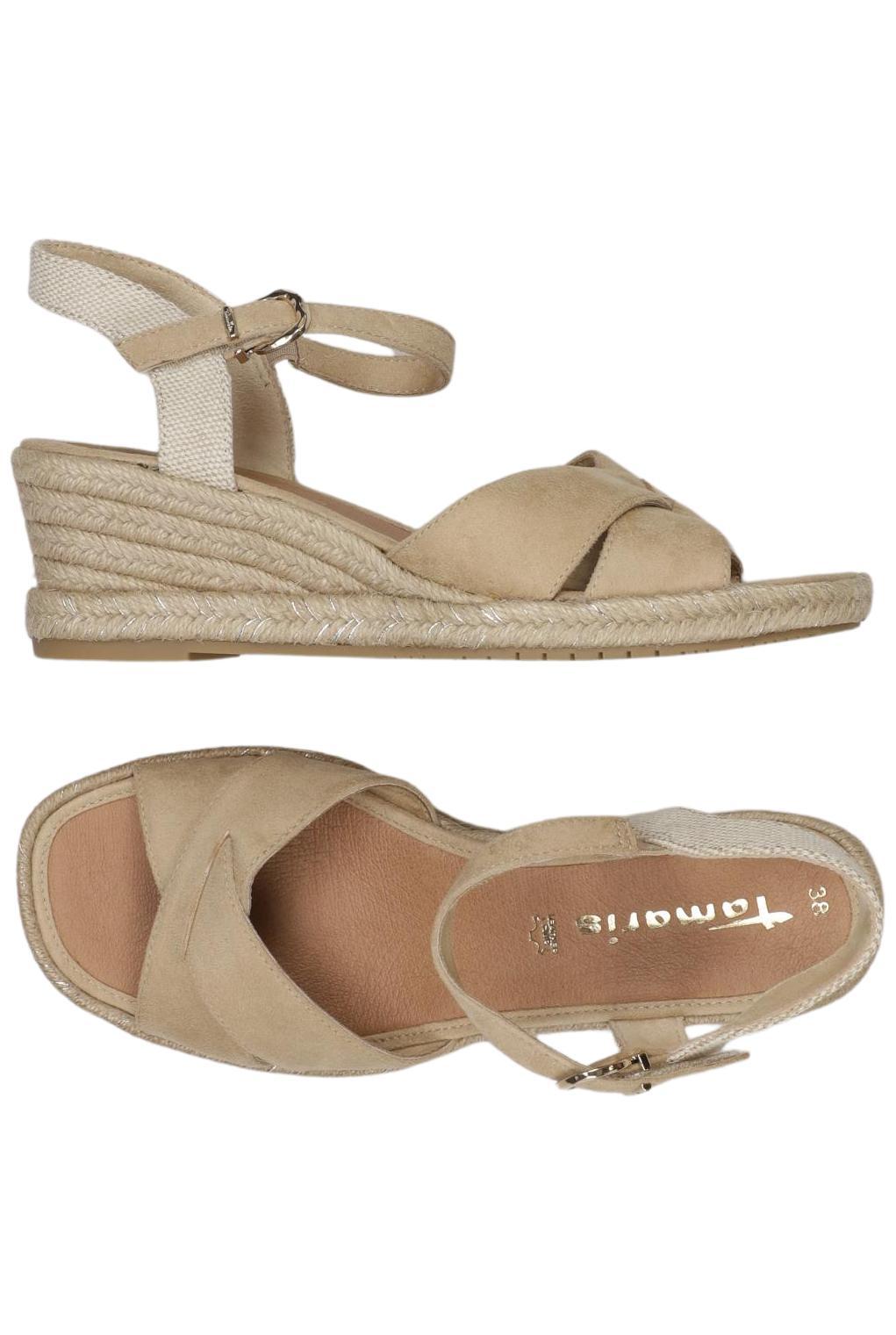 

Tamaris Damen Sandale, beige, Gr. 38