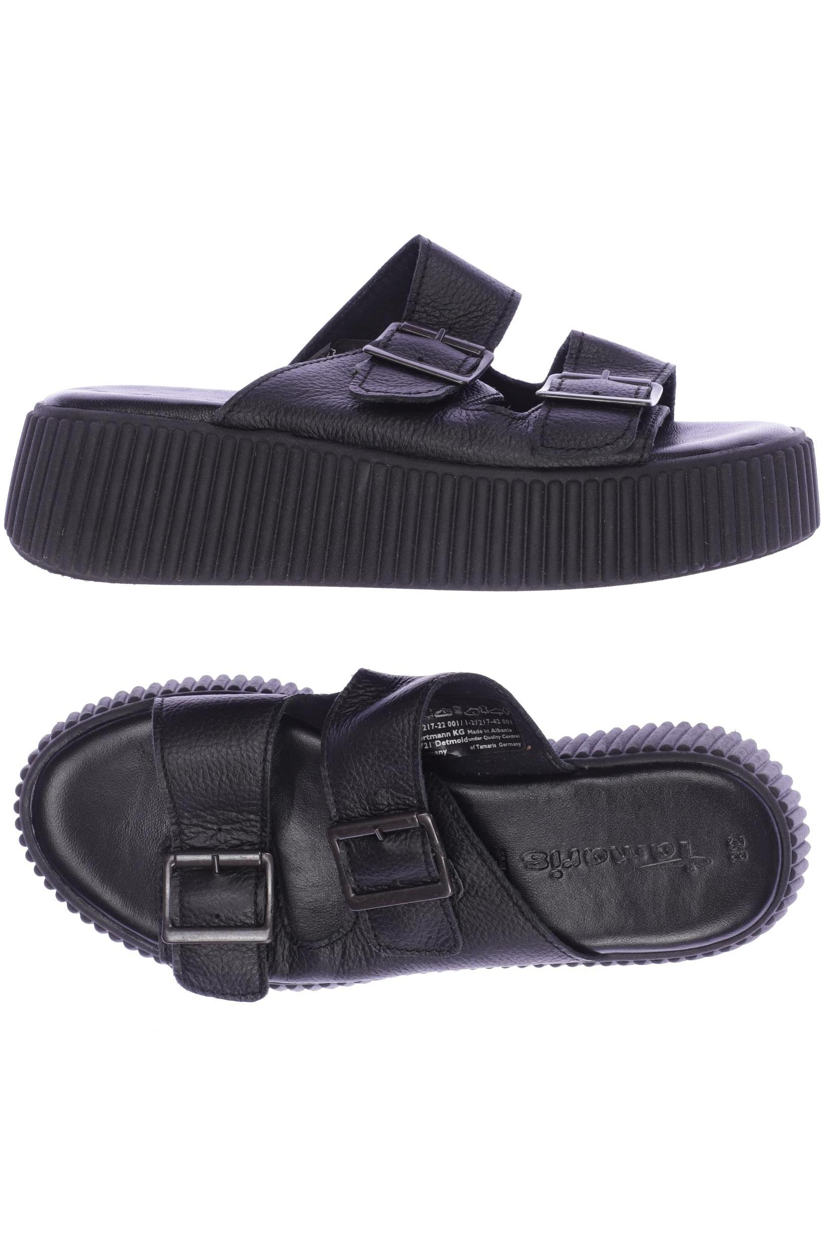 

Tamaris Damen Sandale, schwarz, Gr. 38