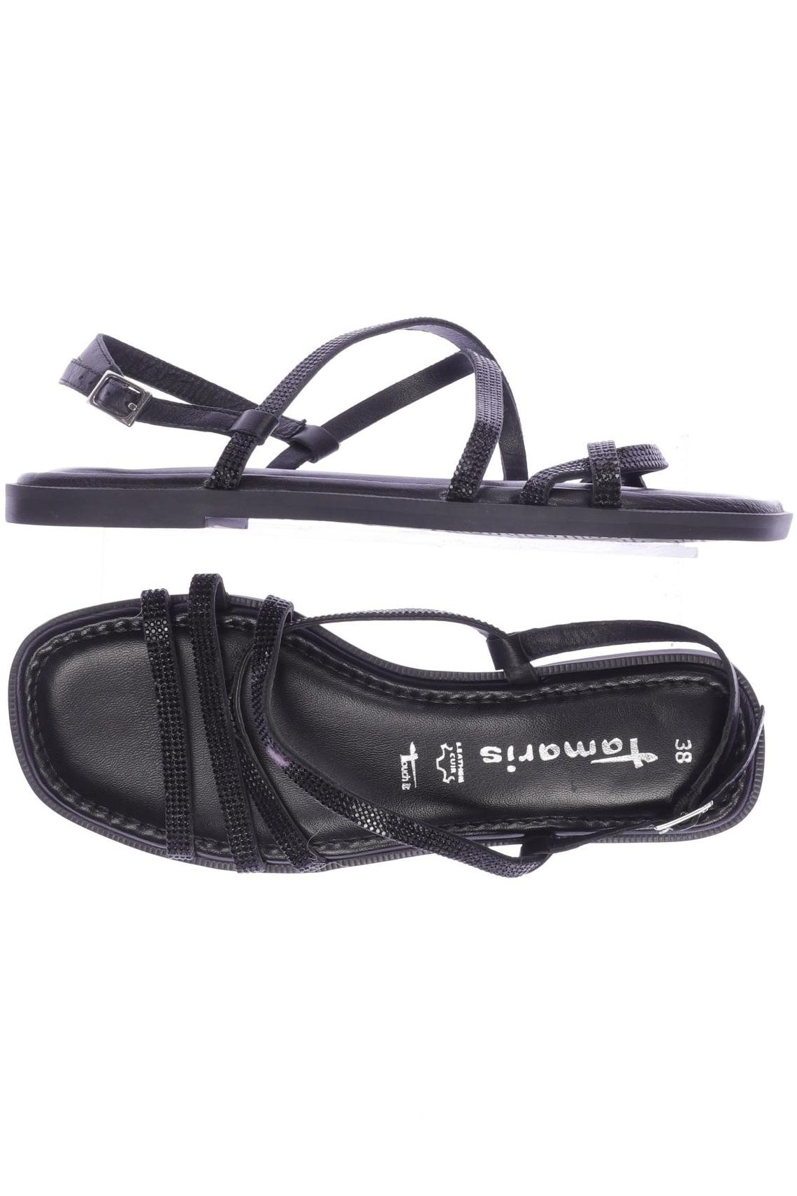 

Tamaris Damen Sandale, schwarz, Gr. 38