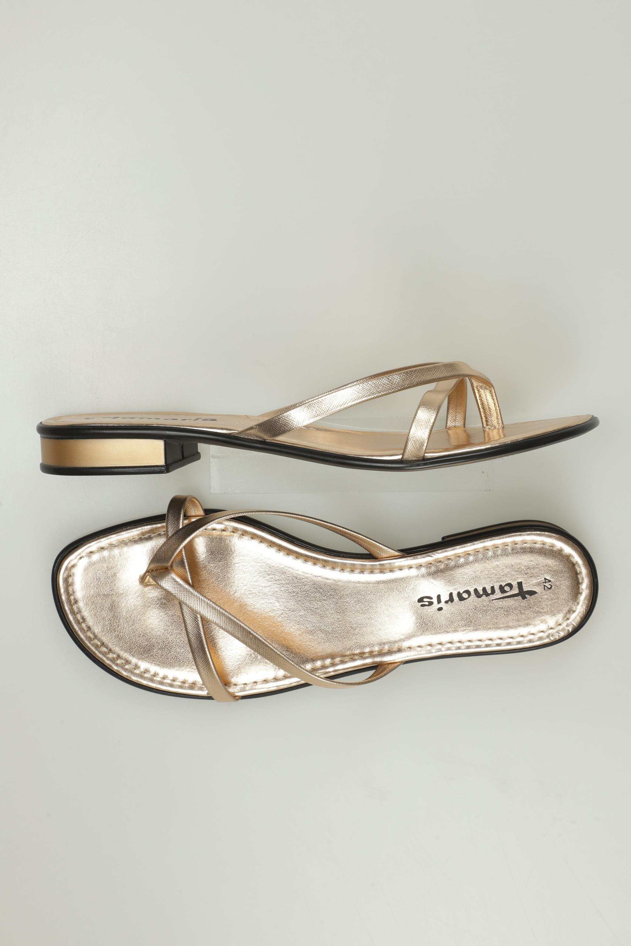 

Tamaris Damen Sandale, gold, Gr. 42