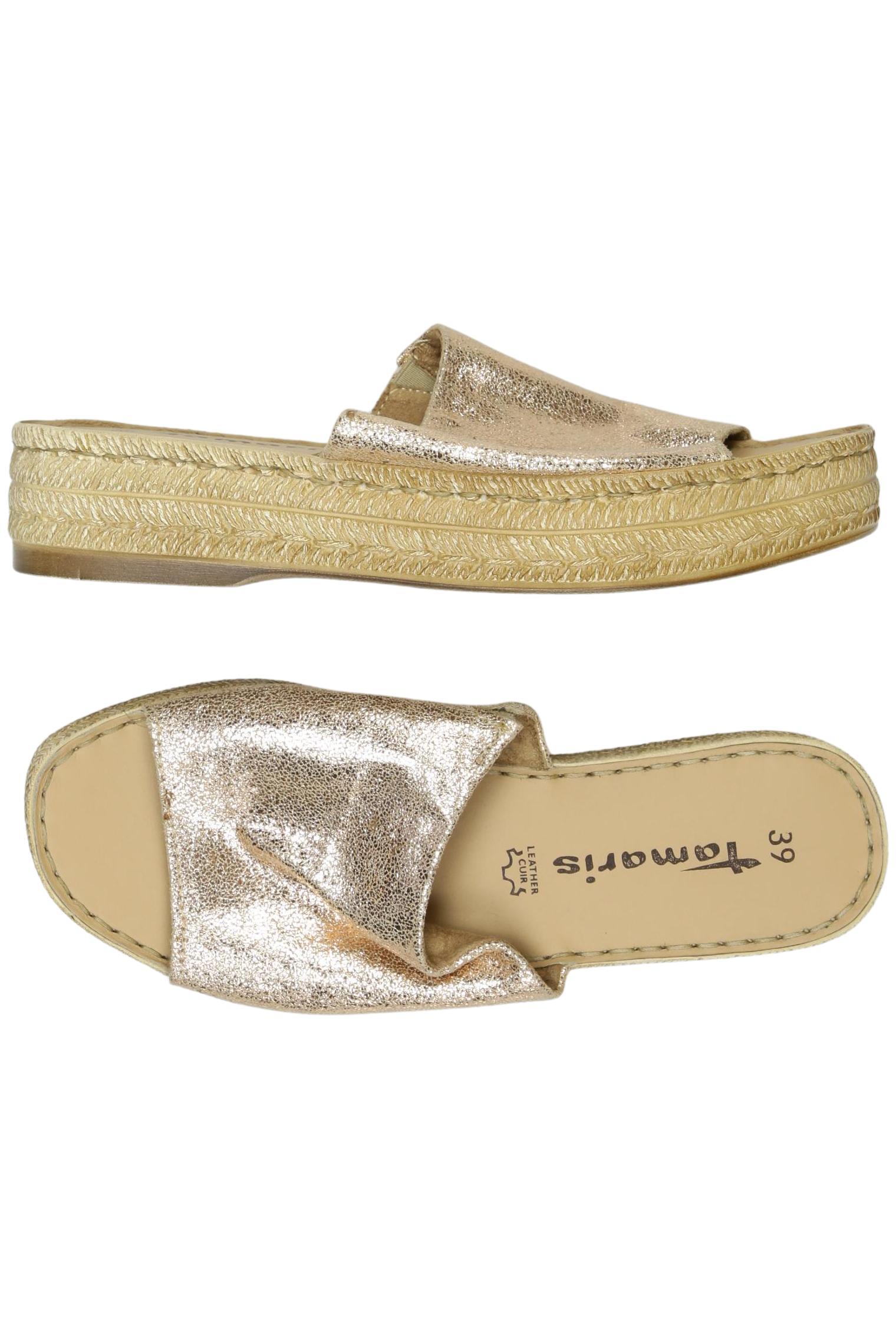 

Tamaris Damen Sandale, gold, Gr. 39