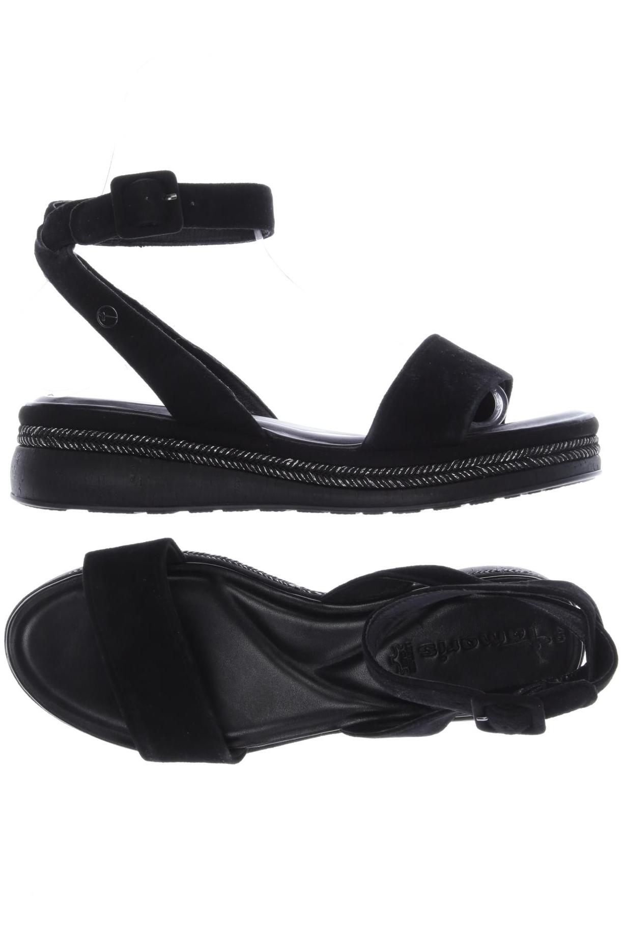 

Tamaris Damen Sandale, schwarz, Gr. 40