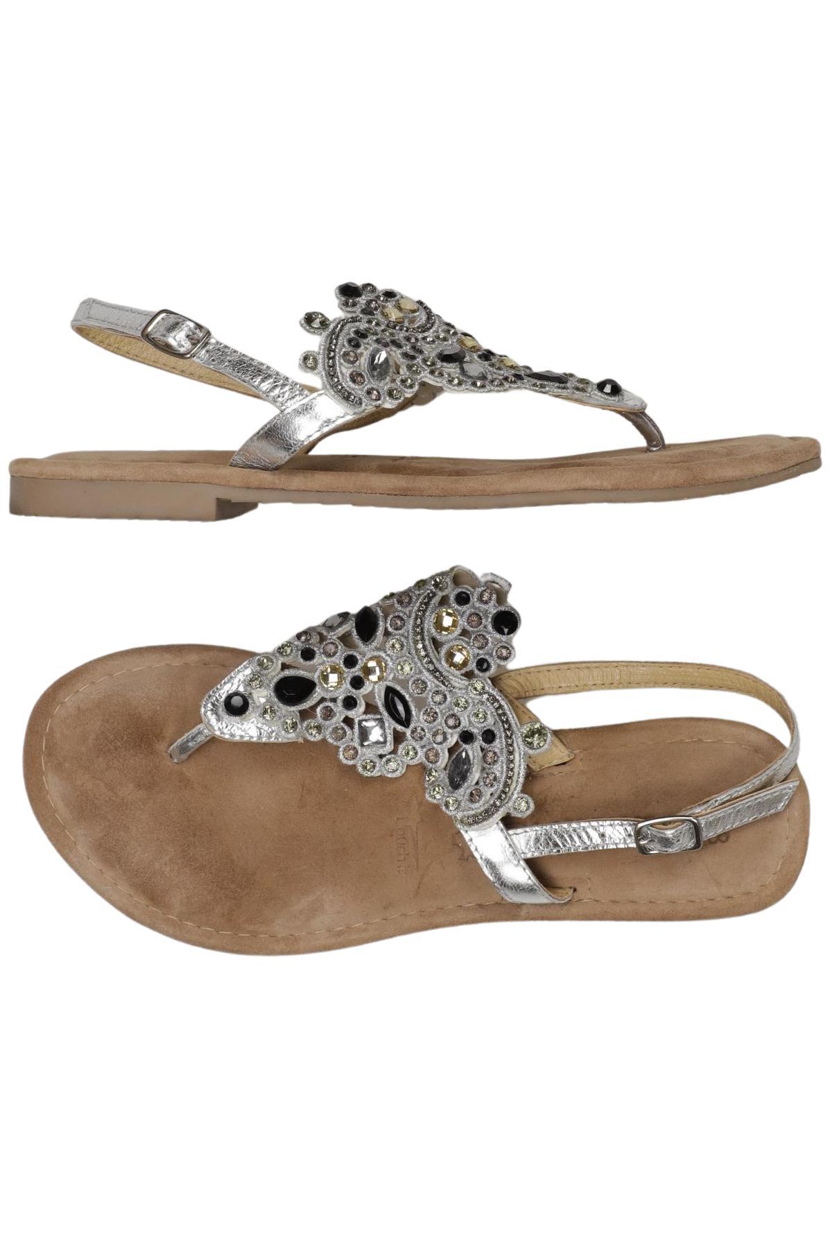 

Tamaris Damen Sandale, silber, Gr. 38