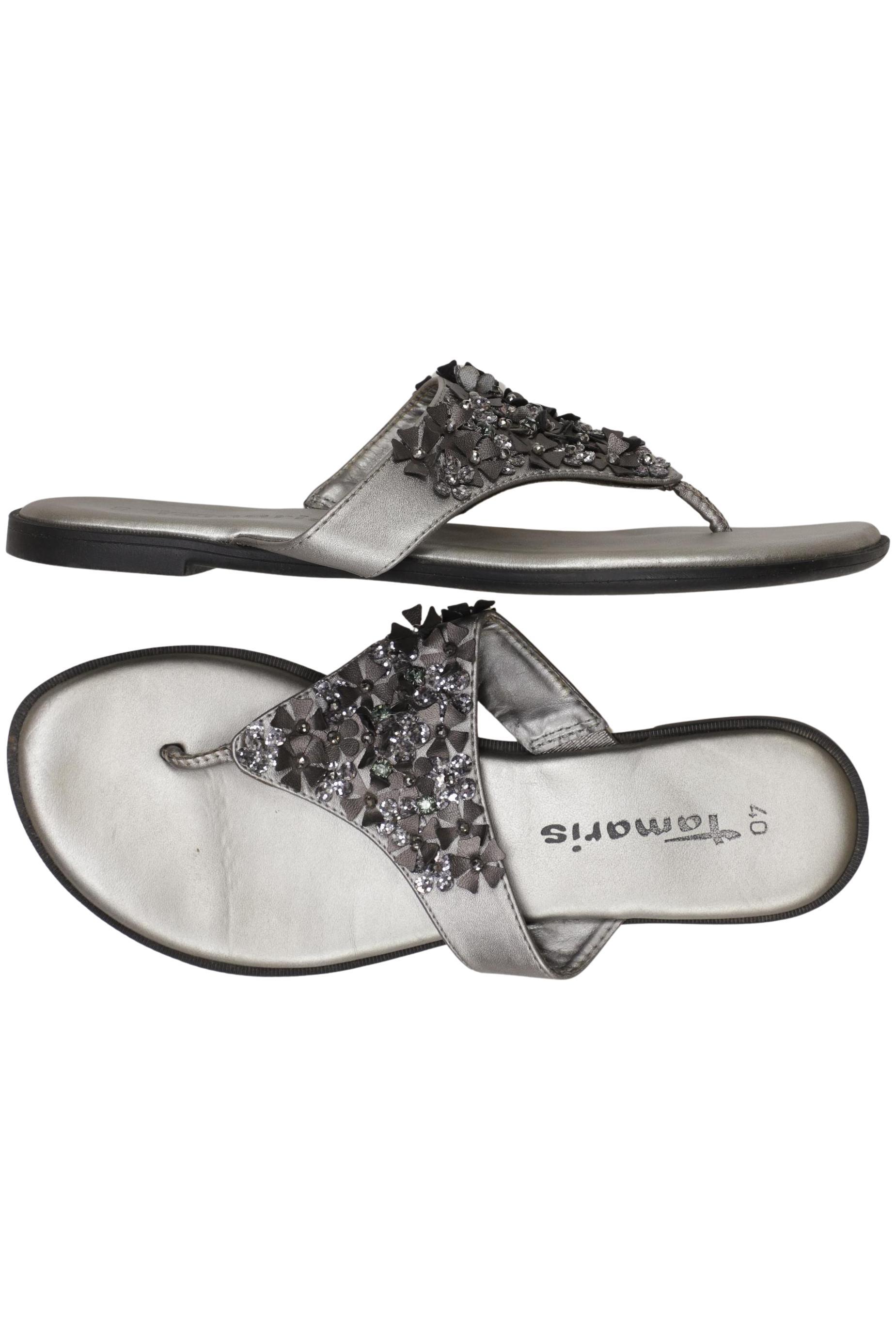 

Tamaris Damen Sandale, silber, Gr. 40