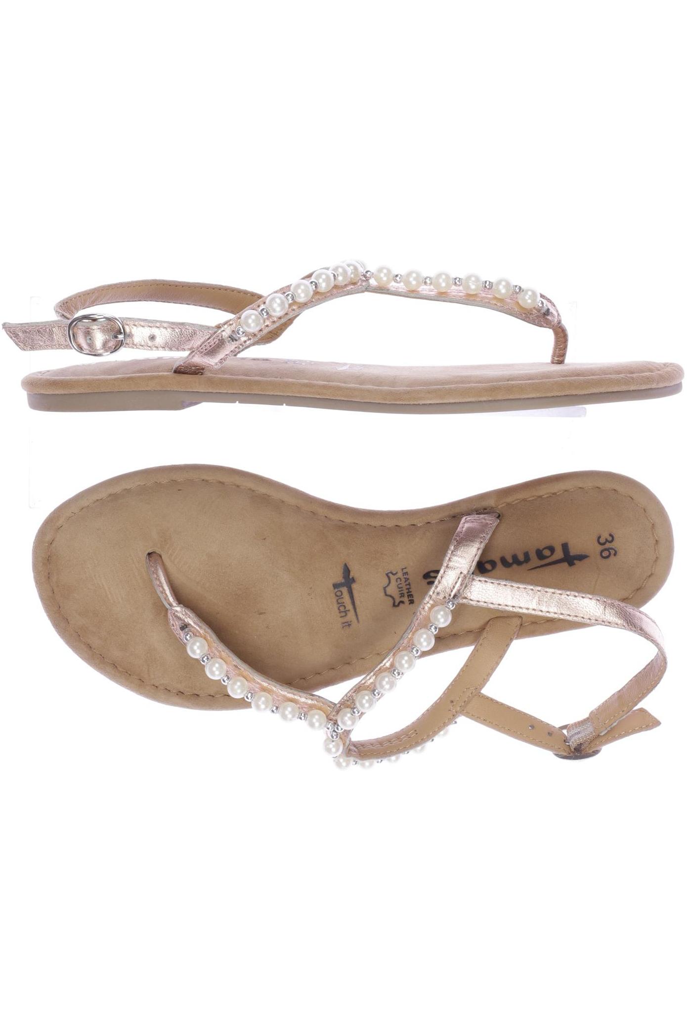 

Tamaris Damen Sandale, gold, Gr. 36