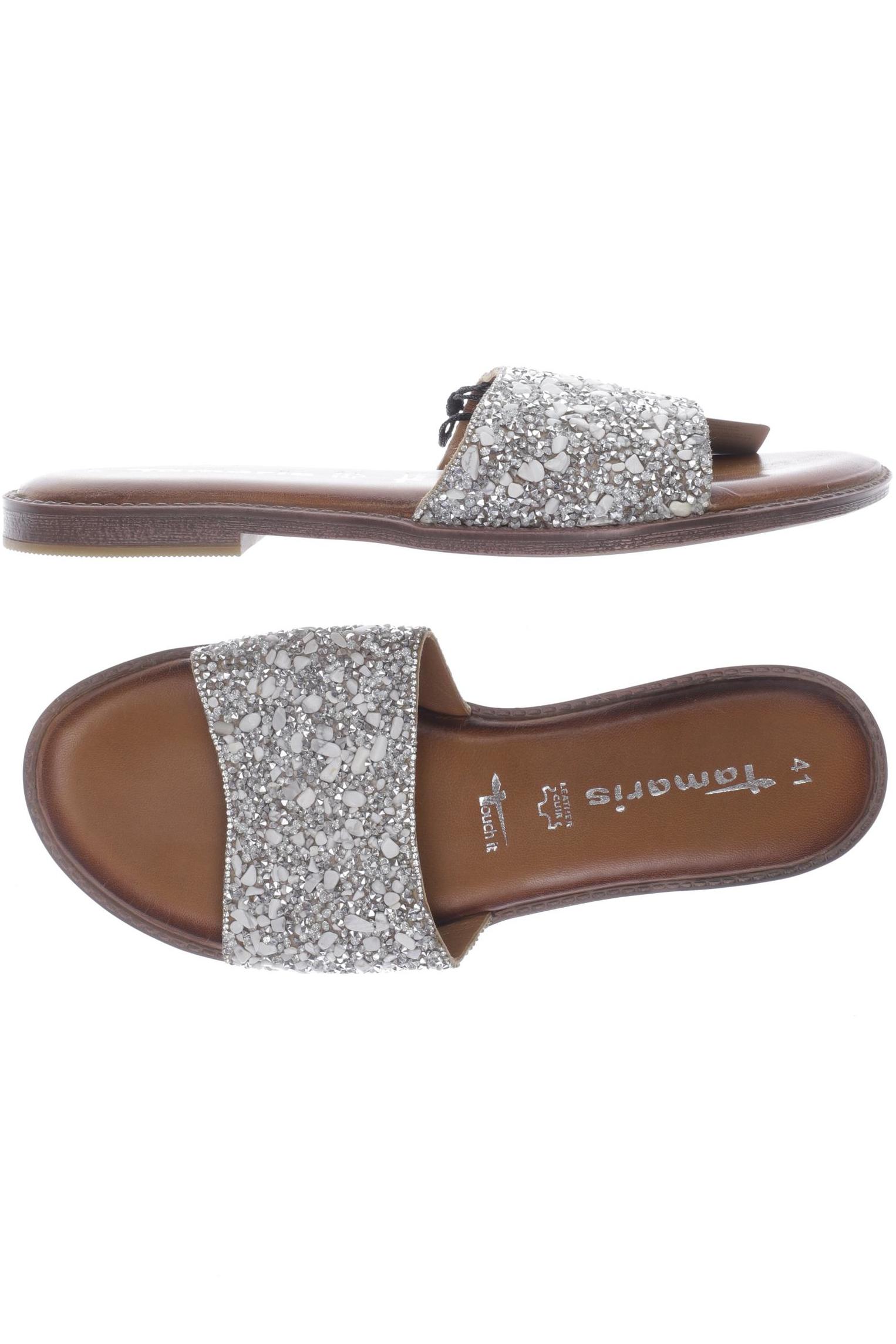 

Tamaris Damen Sandale, silber, Gr. 41