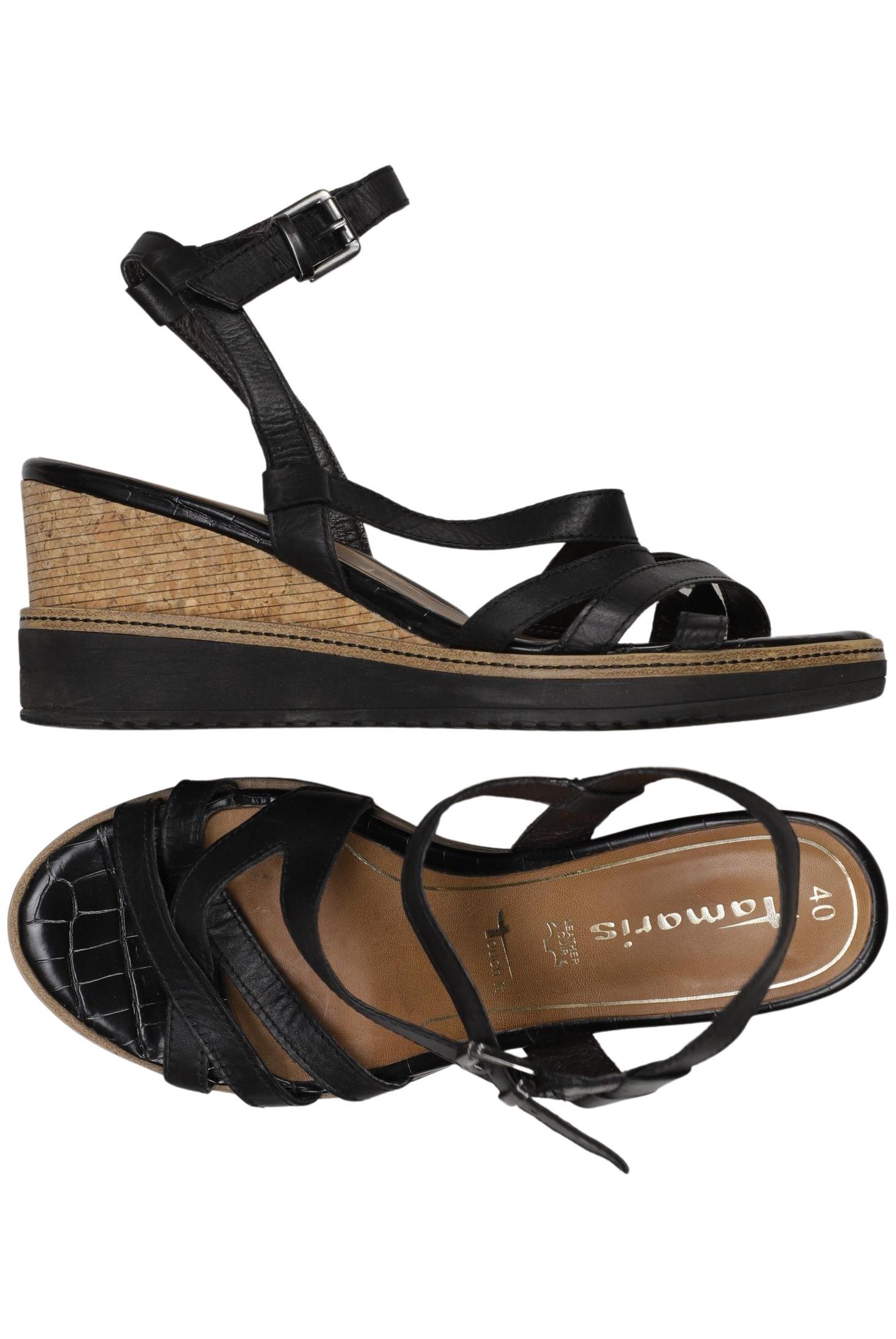 

Tamaris Damen Sandale, schwarz, Gr. 40