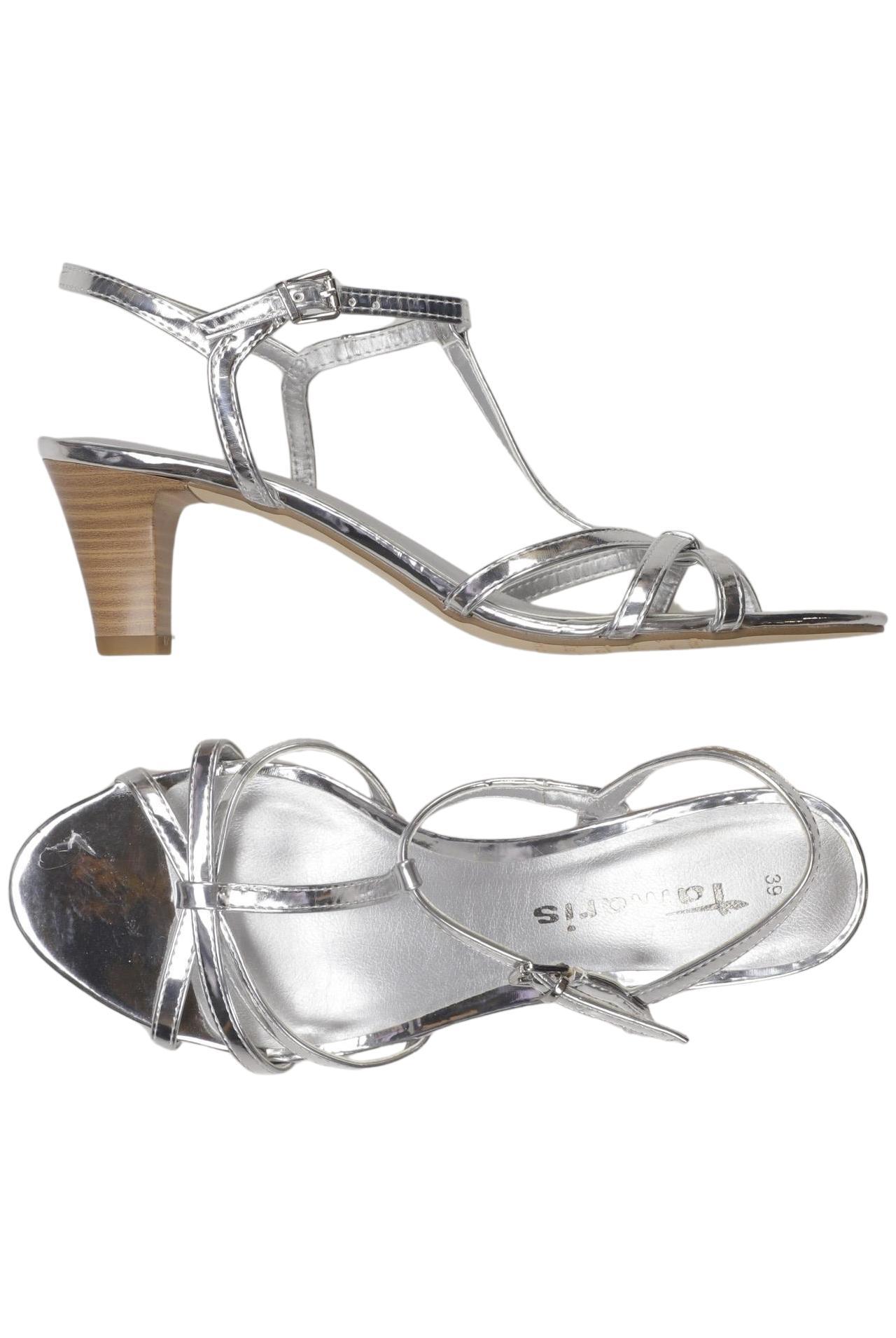 

Tamaris Damen Sandale, silber, Gr. 39