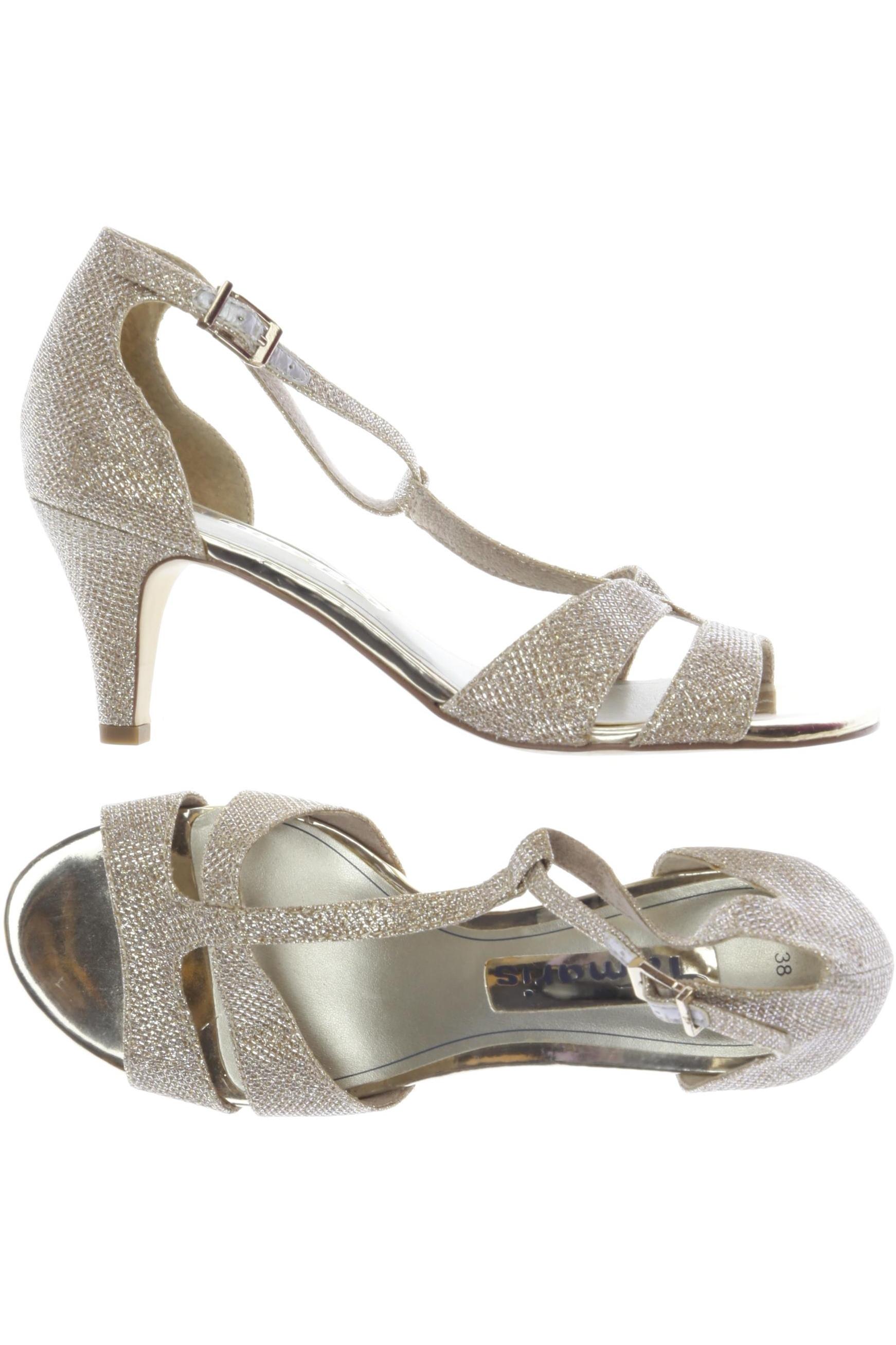 

Tamaris Damen Sandale, gold, Gr. 38