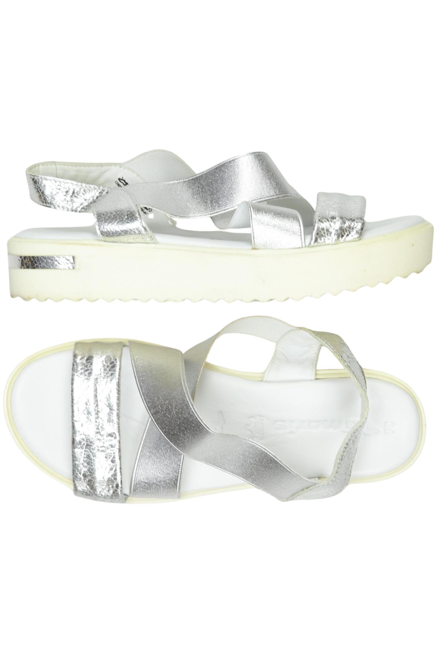 

Tamaris Damen Sandale, silber, Gr. 36