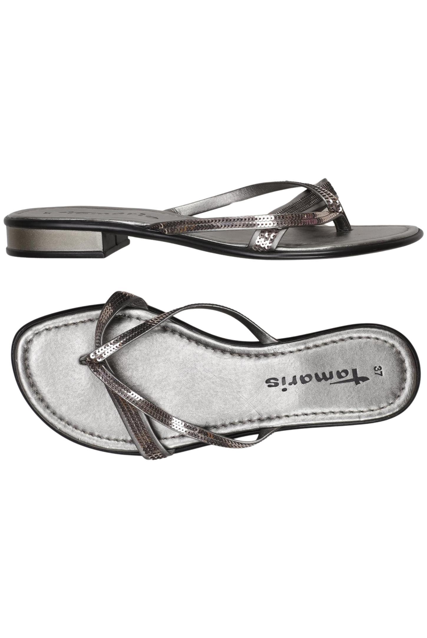 

Tamaris Damen Sandale, silber, Gr. 37