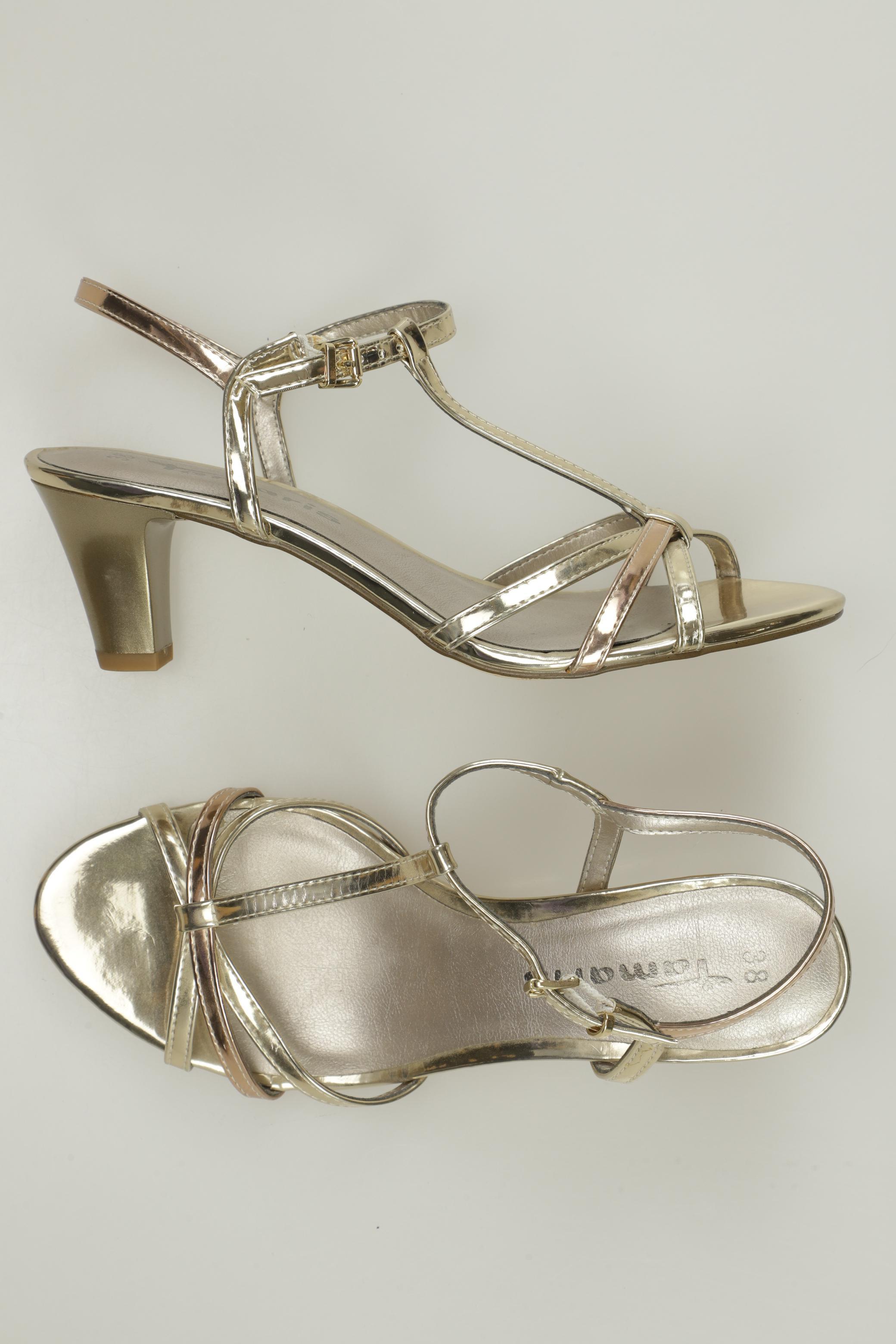 

Tamaris Damen Sandale, gold, Gr. 38