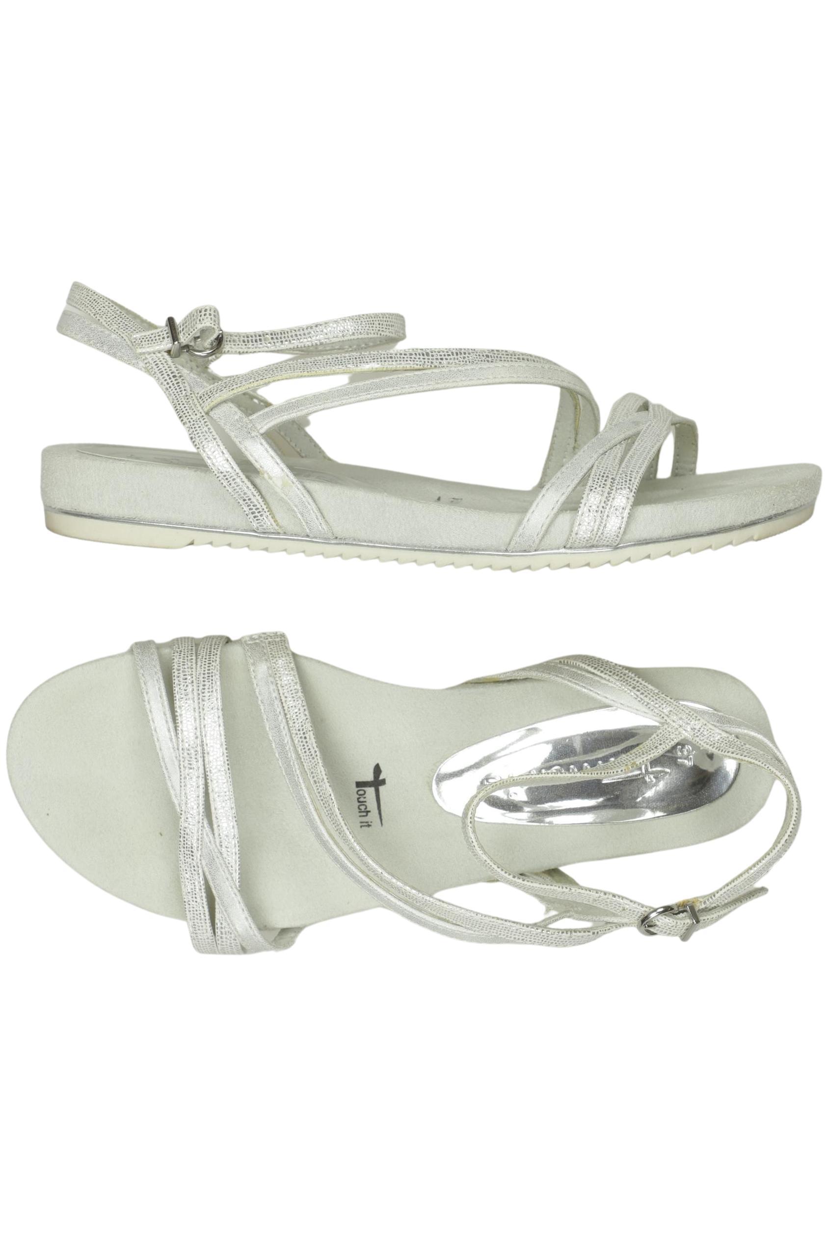 

Tamaris Damen Sandale, silber, Gr. 37