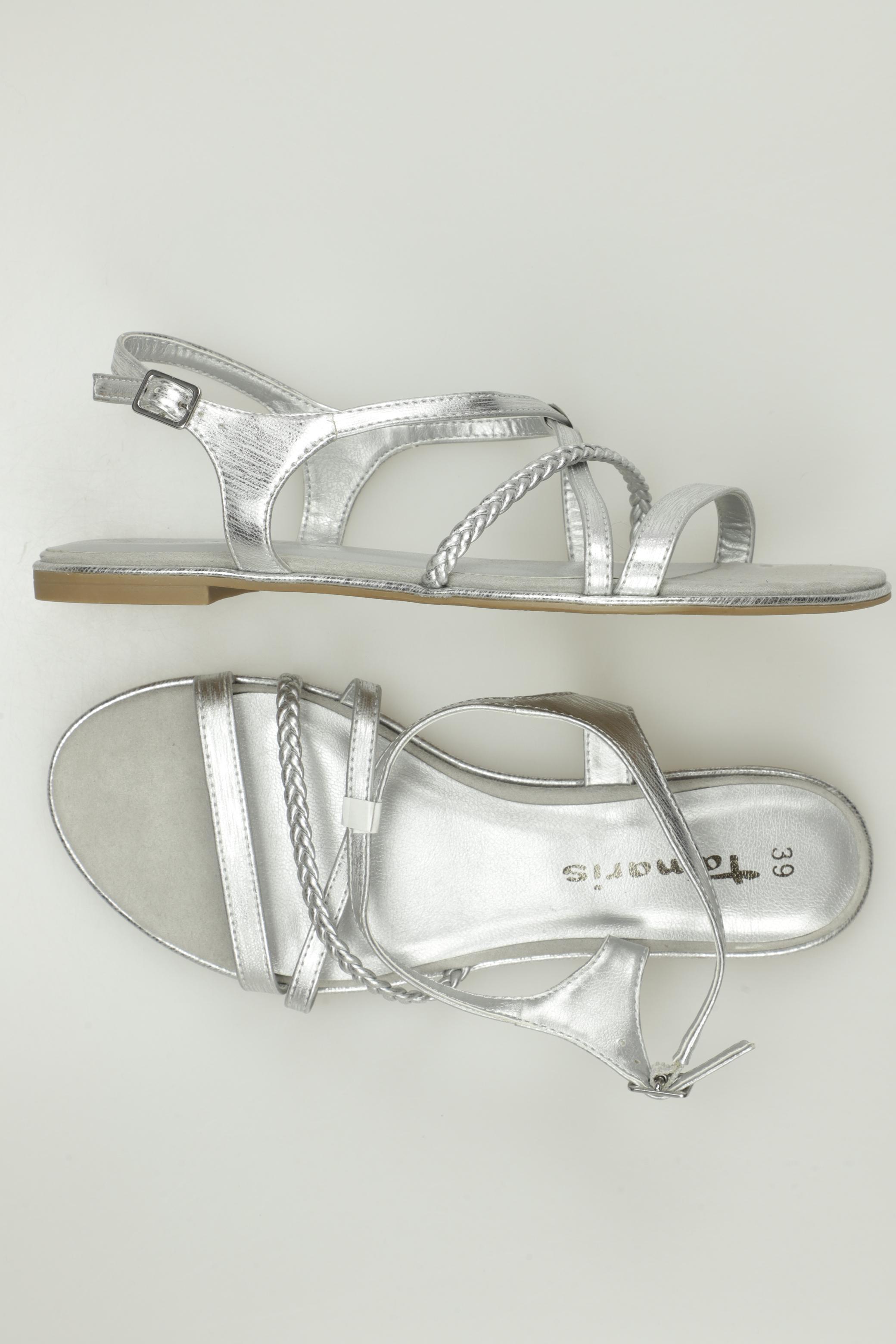 

Tamaris Damen Sandale, silber, Gr. 39