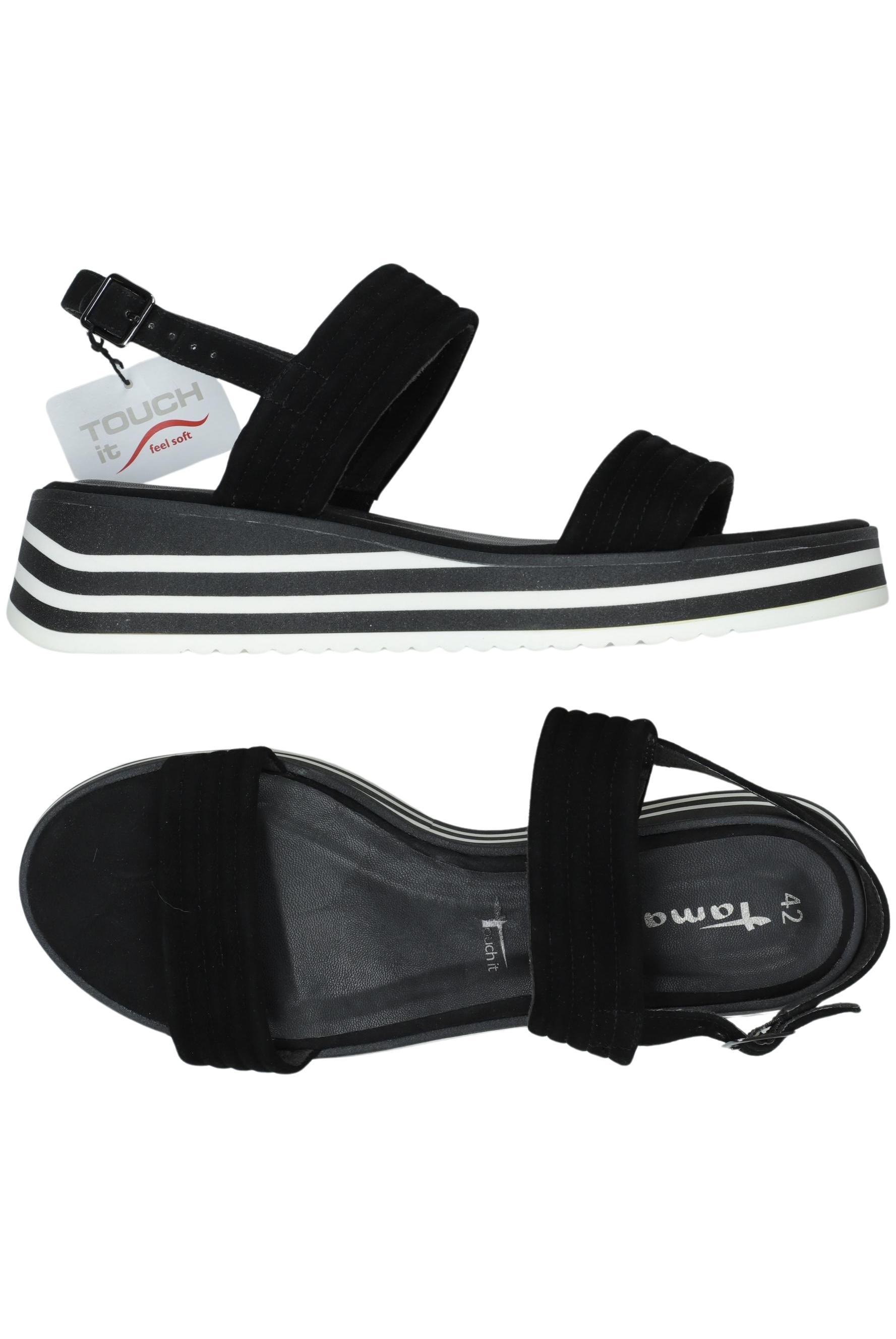

Tamaris Damen Sandale, schwarz, Gr. 42