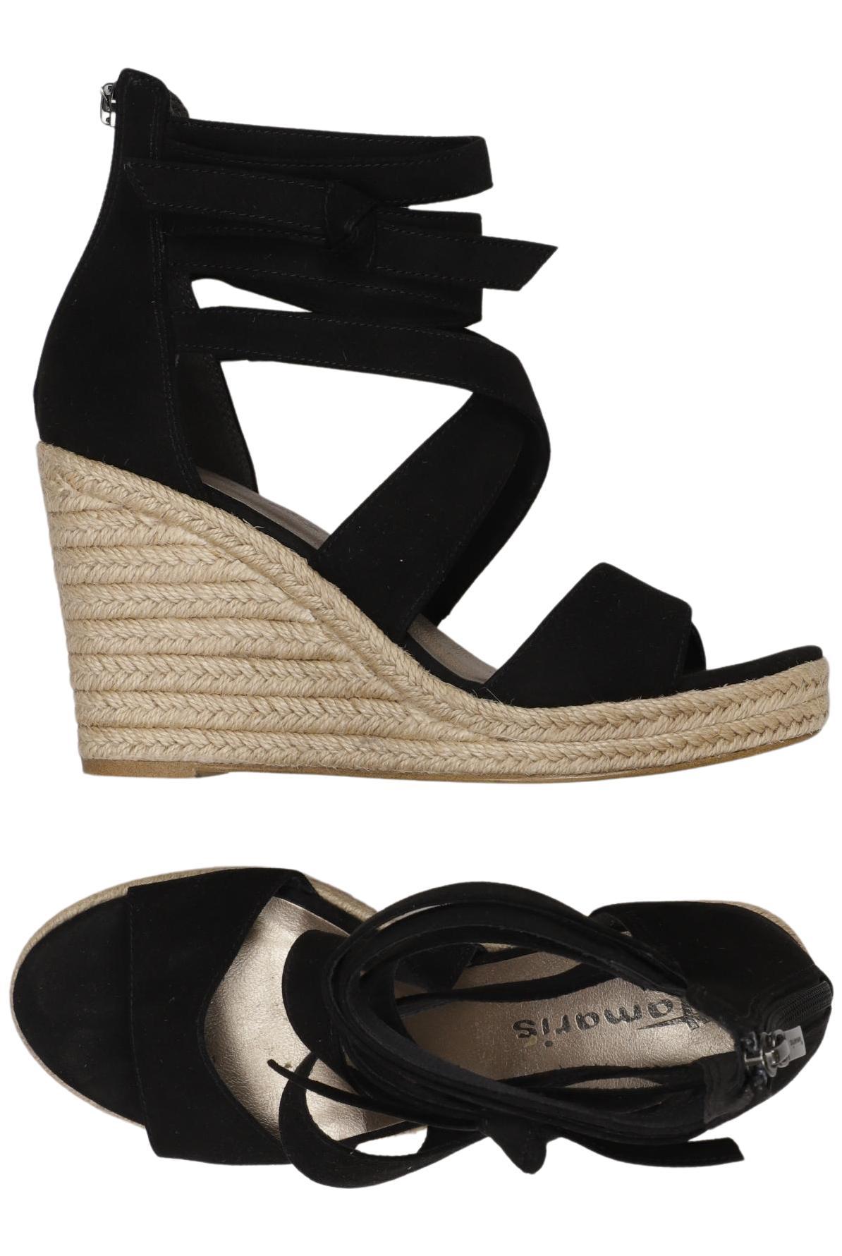 

Tamaris Damen Sandale, schwarz, Gr. 39