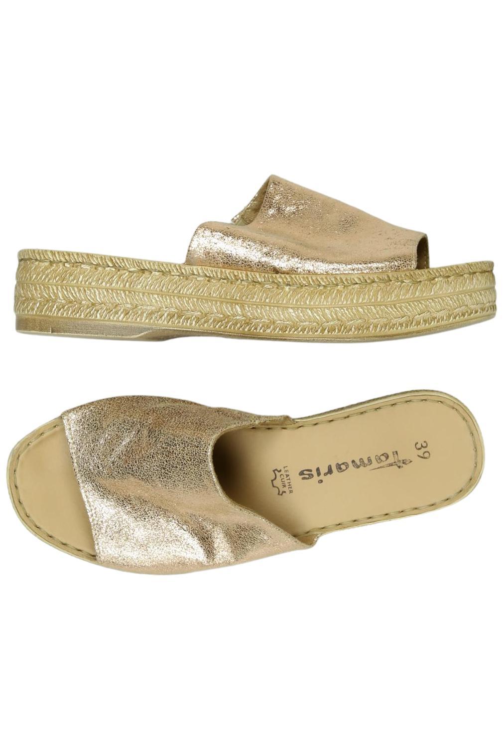

Tamaris Damen Sandale, gold, Gr. 39
