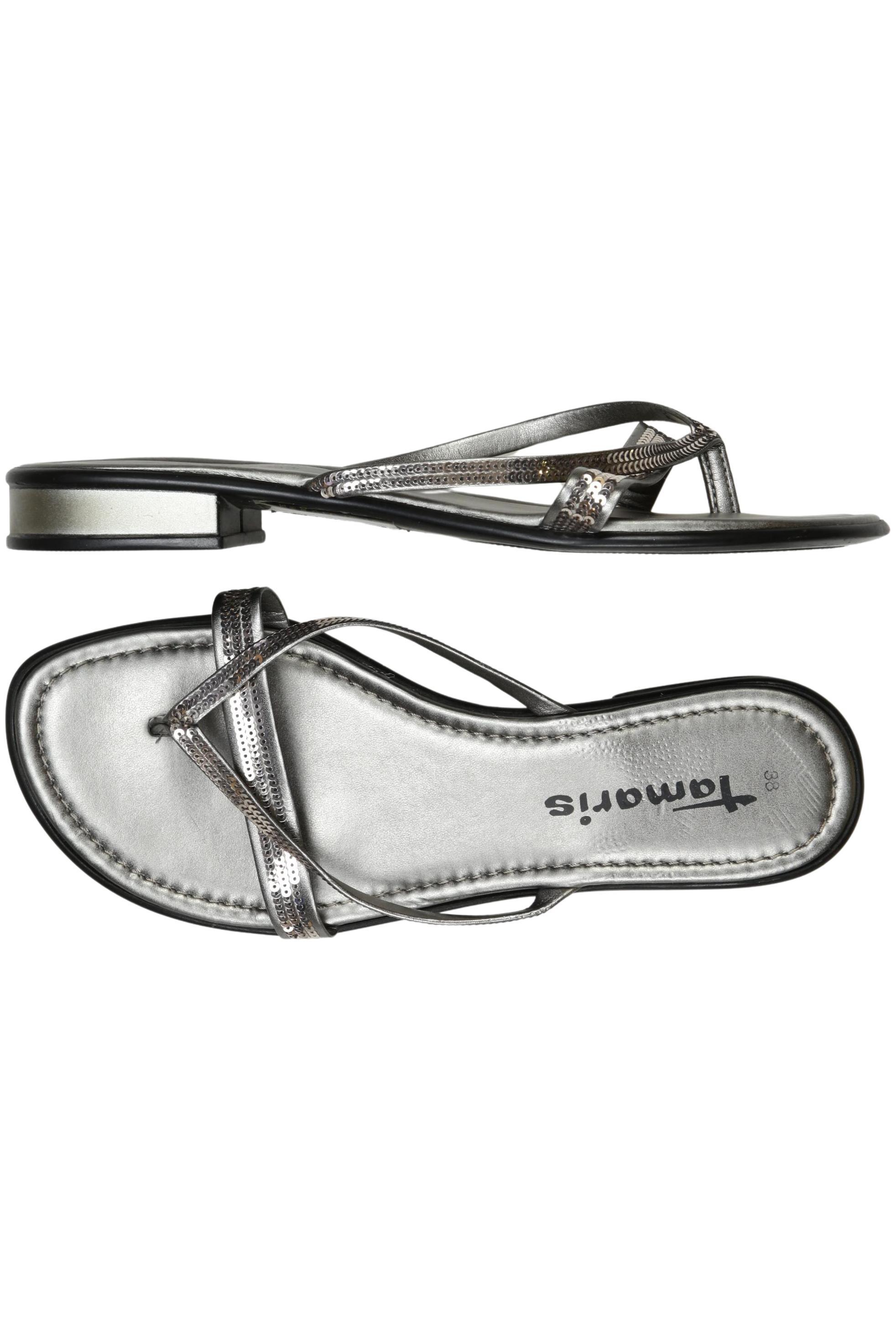 

Tamaris Damen Sandale, silber, Gr. 38