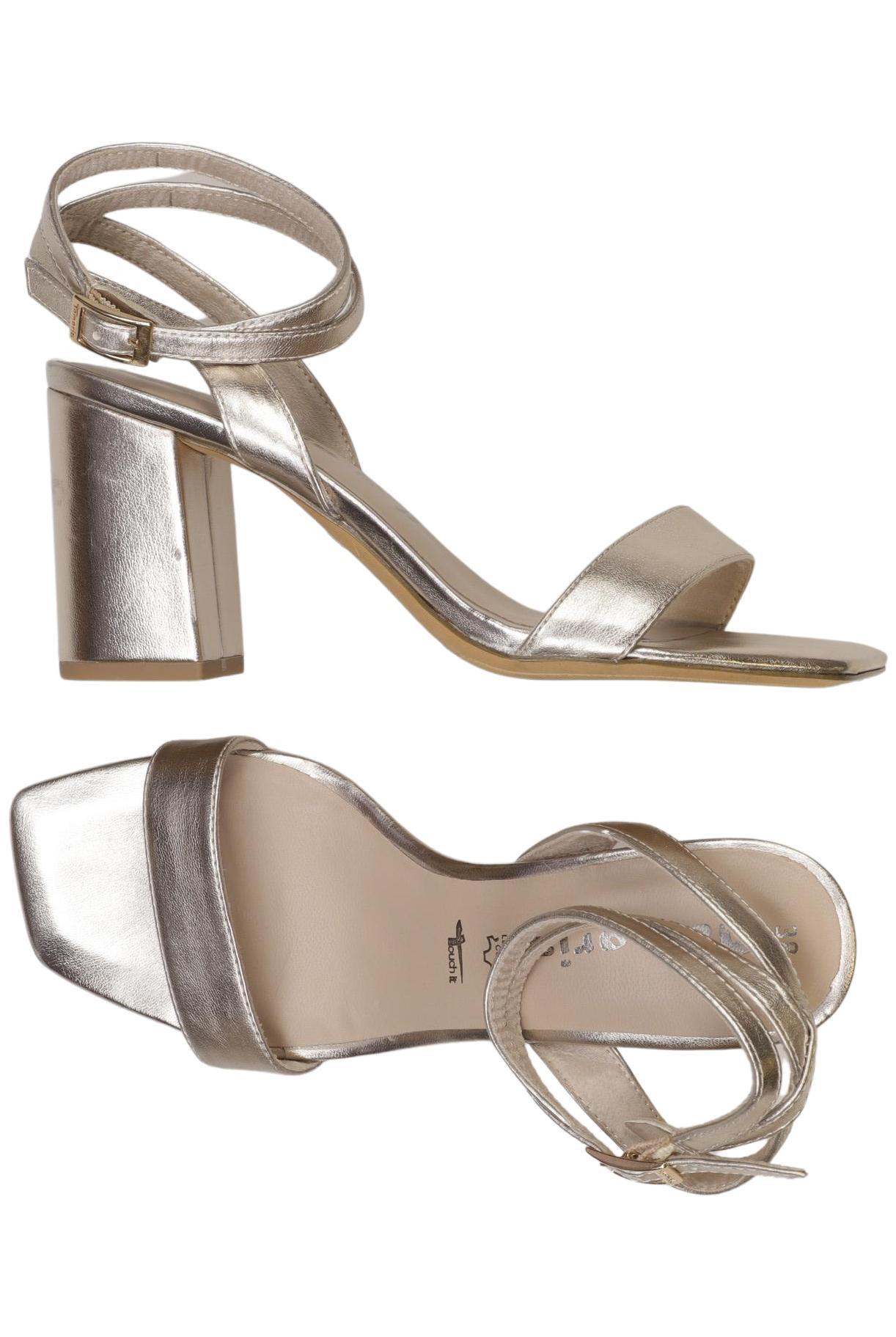 

Tamaris Damen Sandale, gold, Gr. 38
