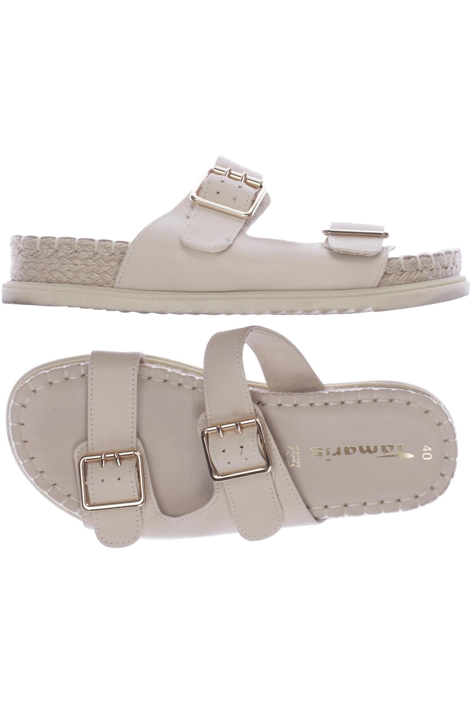 

Tamaris Damen Sandale, cremeweiß